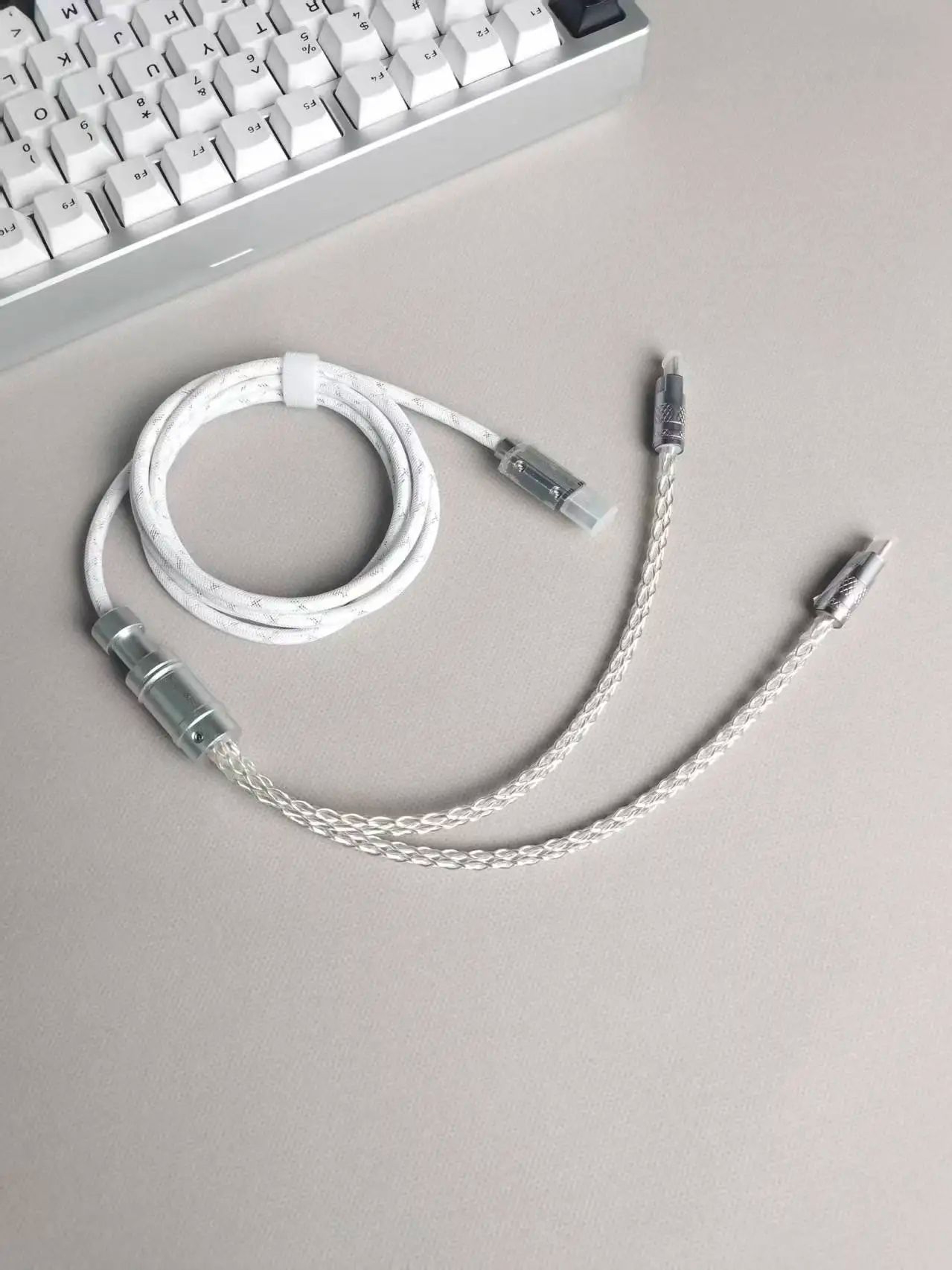 RGB Coiled USB C Gaming Keyboard Cable 8