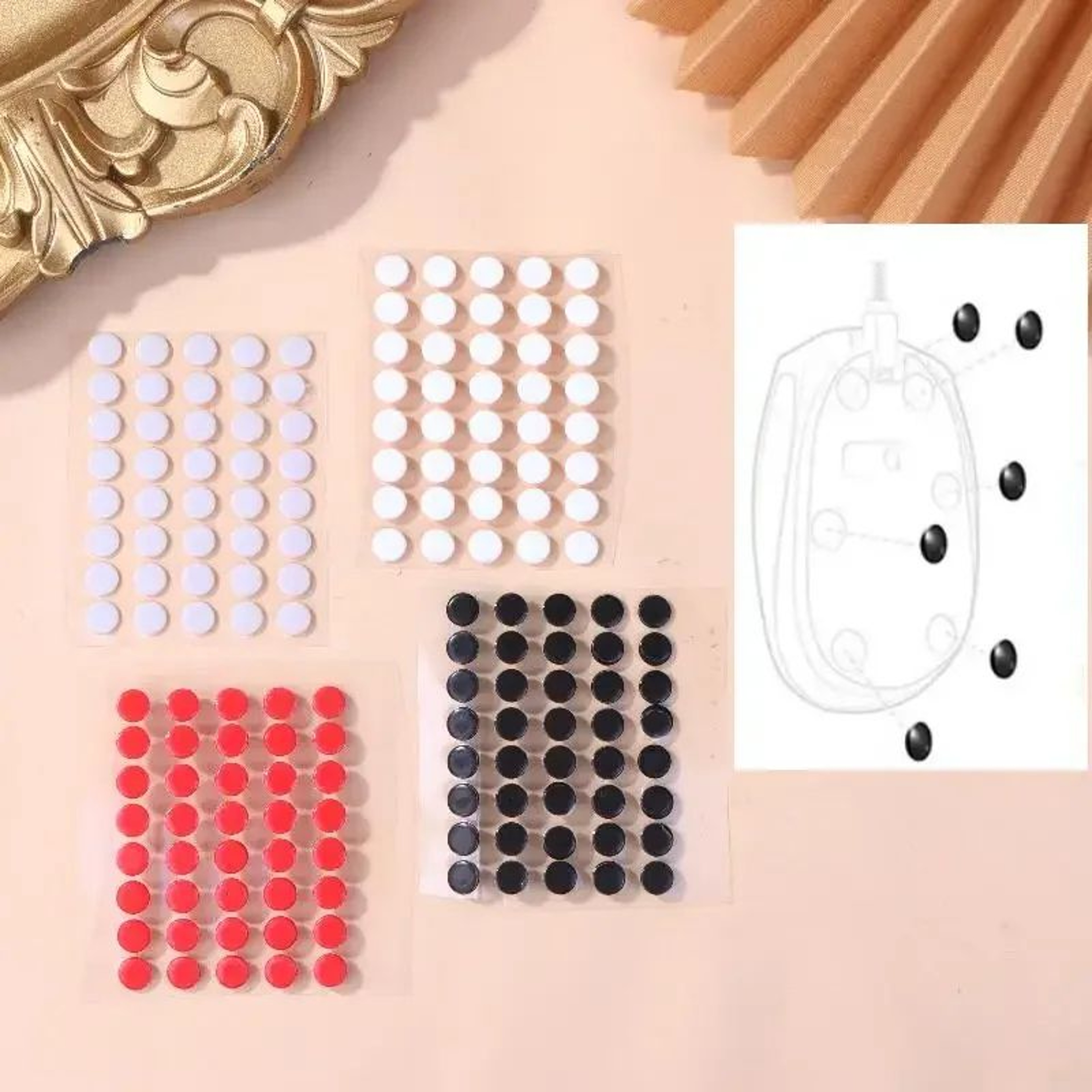 40 Piece Universal Mouse Skates 4