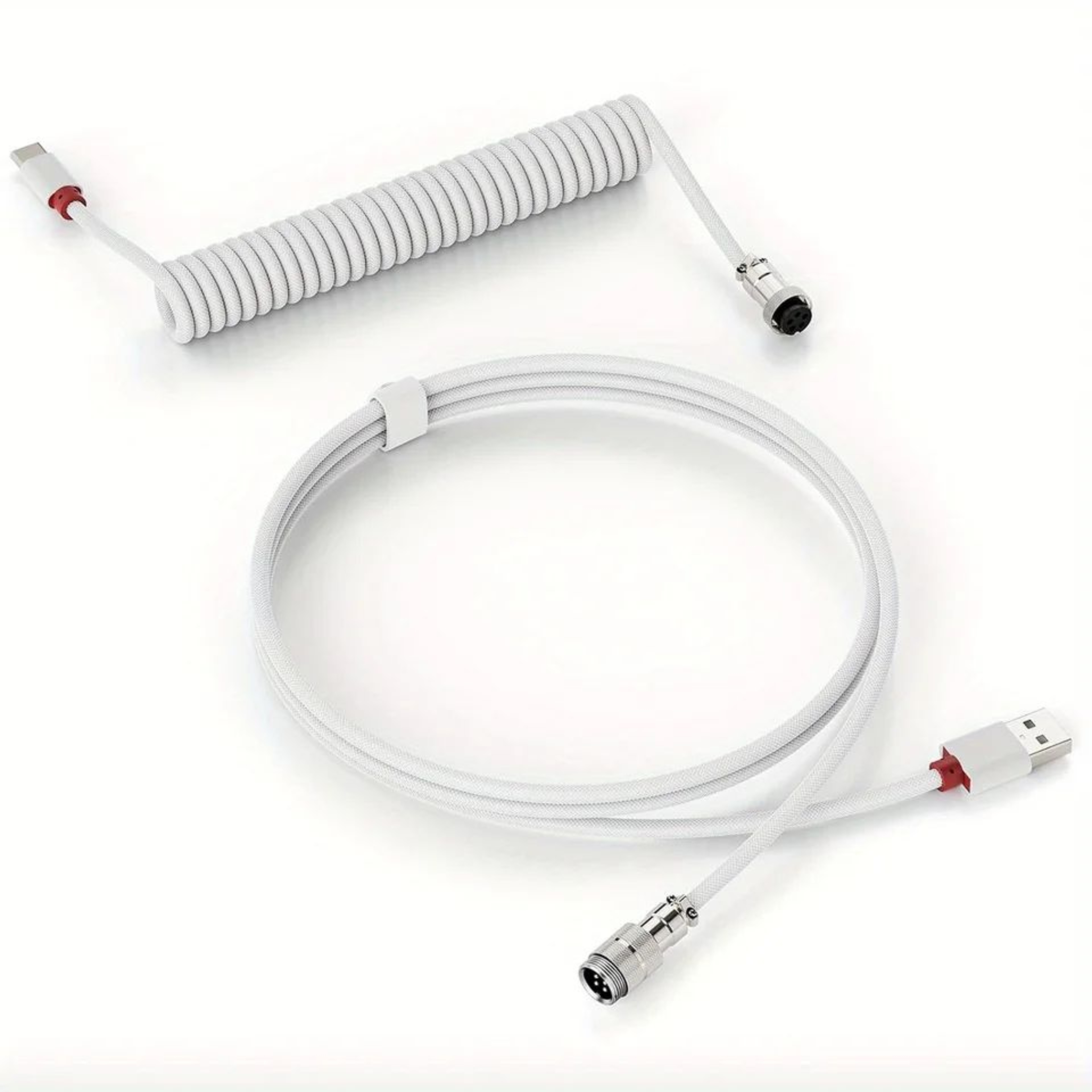 USB C Coiled Keyboard Cable With Aviator Connector 0