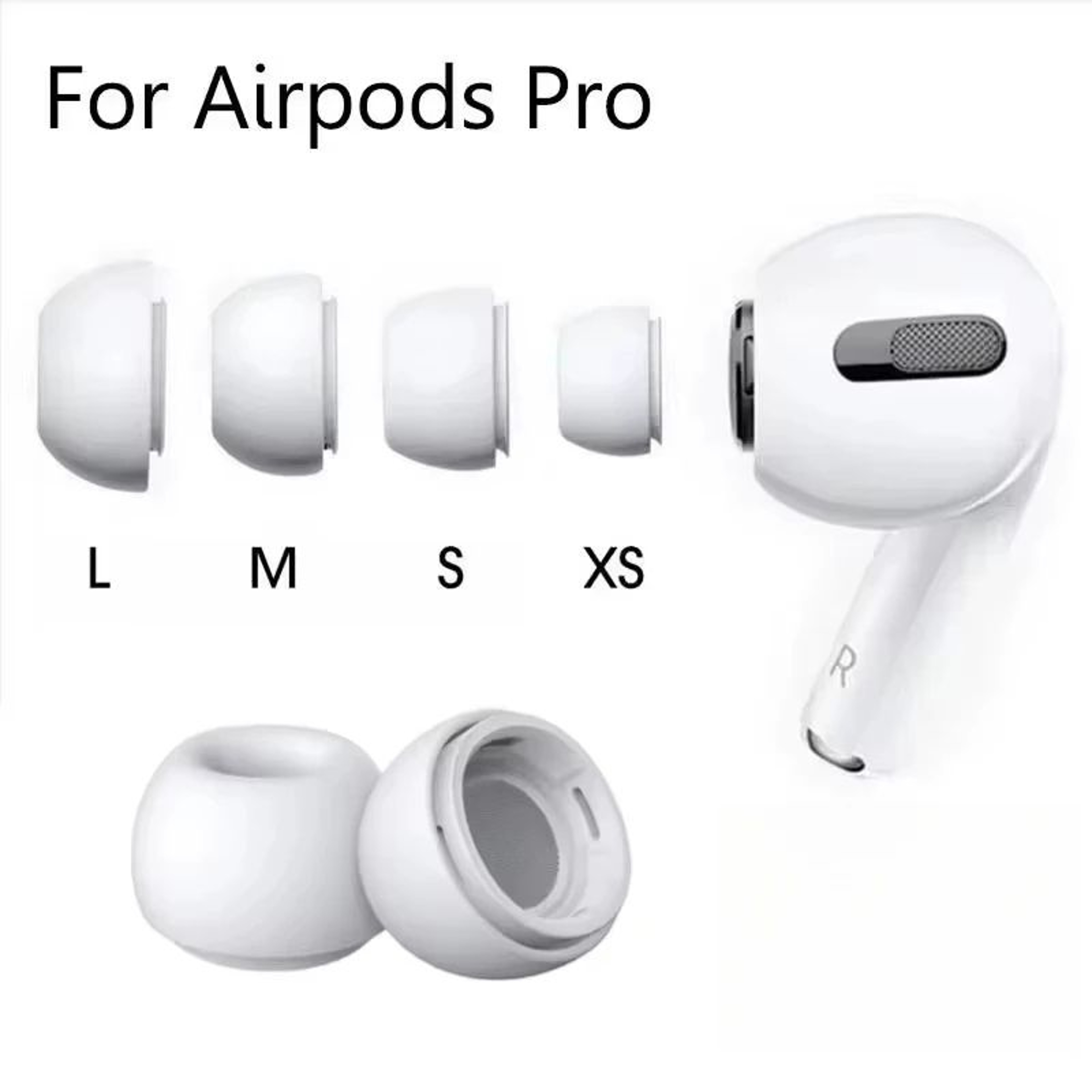 Pressure Relief Silicone Ear Tips Compatible With AirPods Pro 0