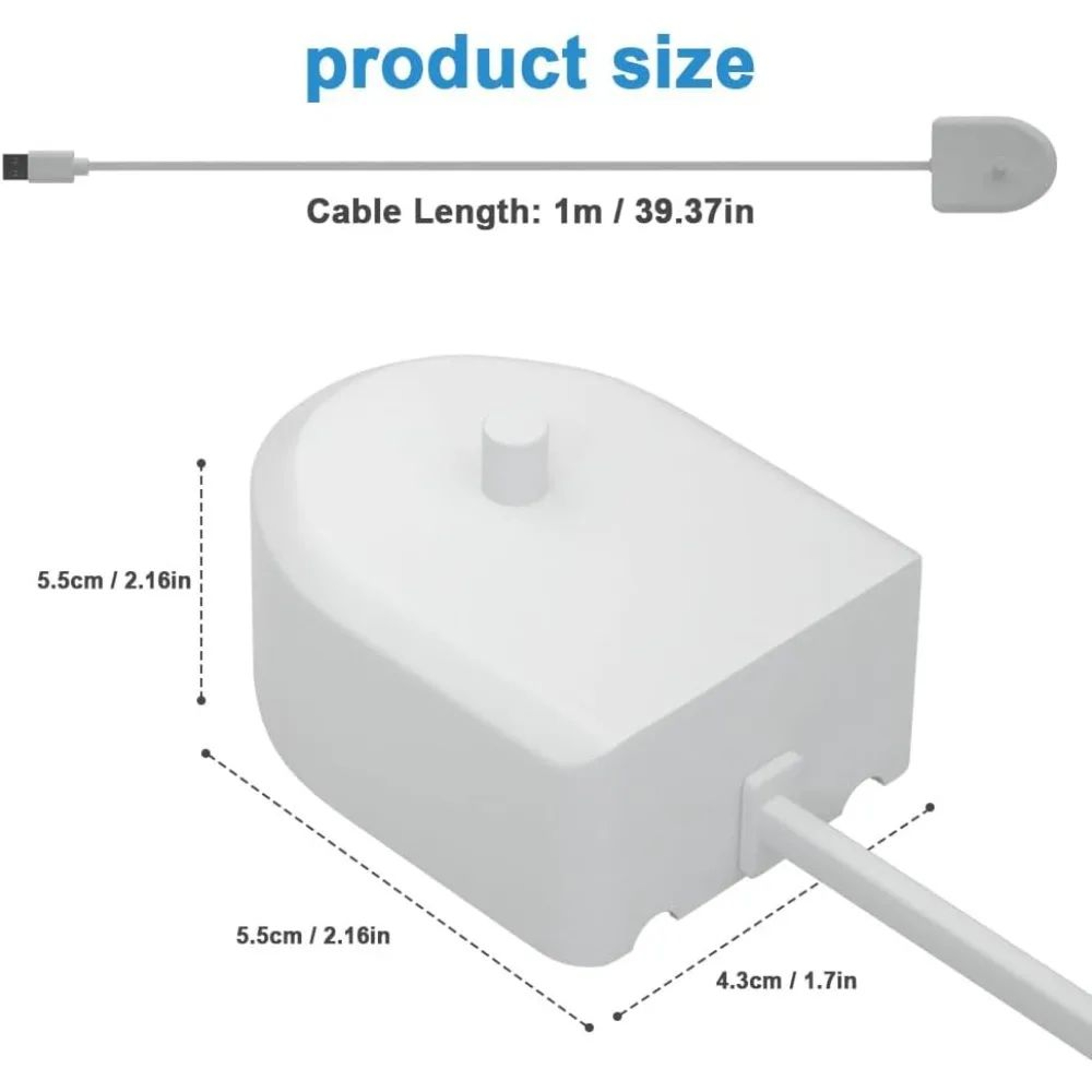 USB Electric Toothbrush Charging Base Compatible With Philips Sonicare 4