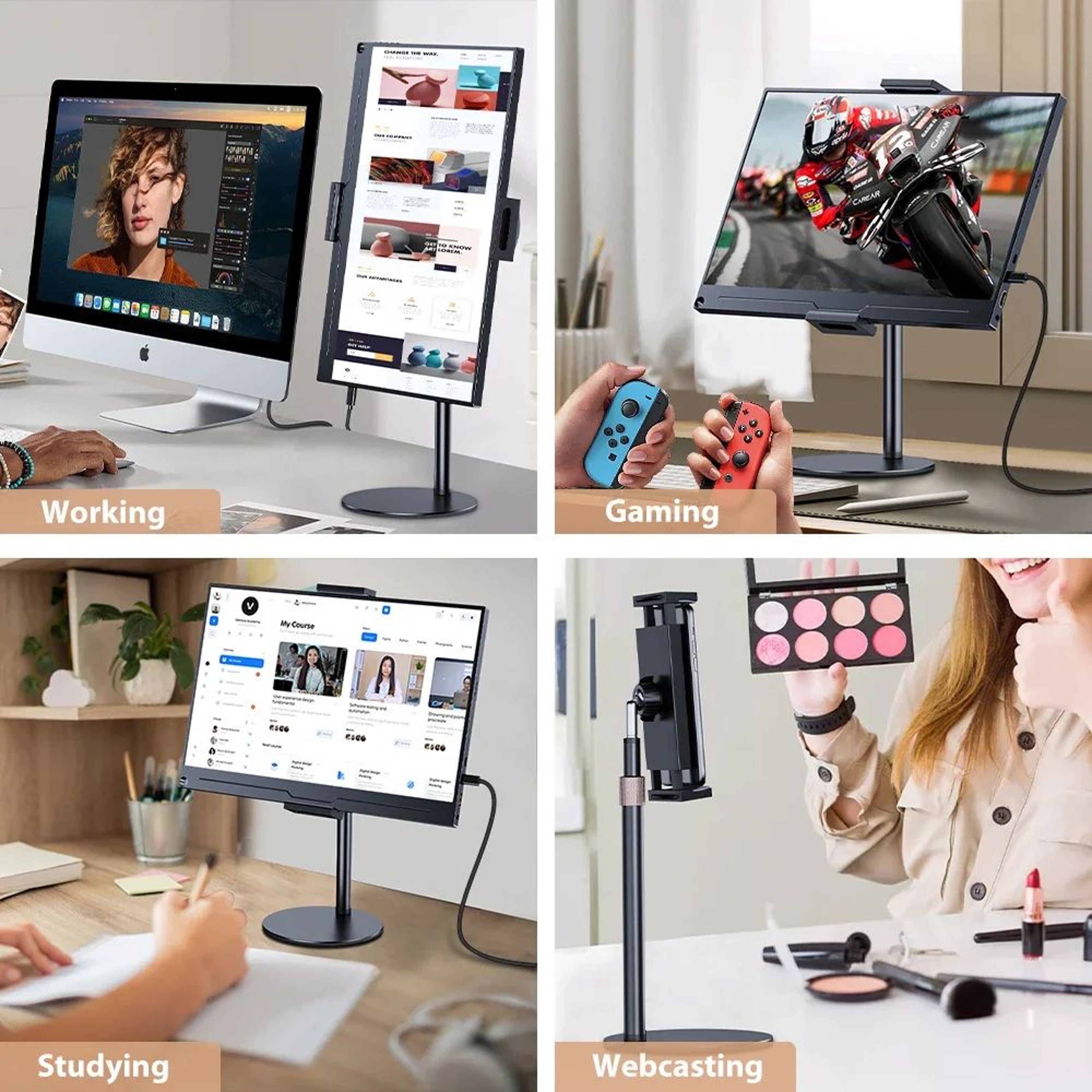 Foldable Adjustable Laptop Tablet And Phone Stand 4