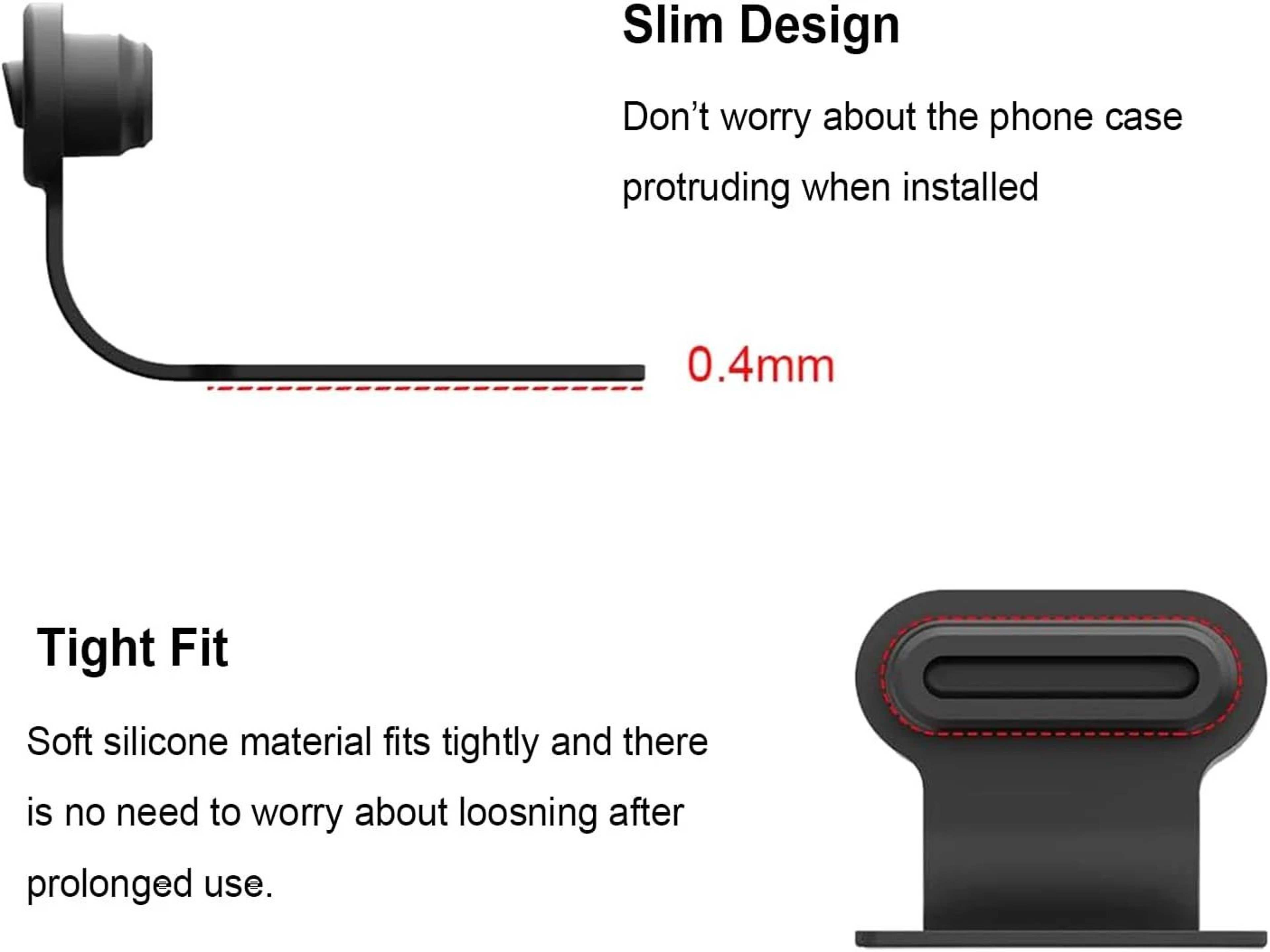 Anti Lost USB C Charging Port Dust Plug 2