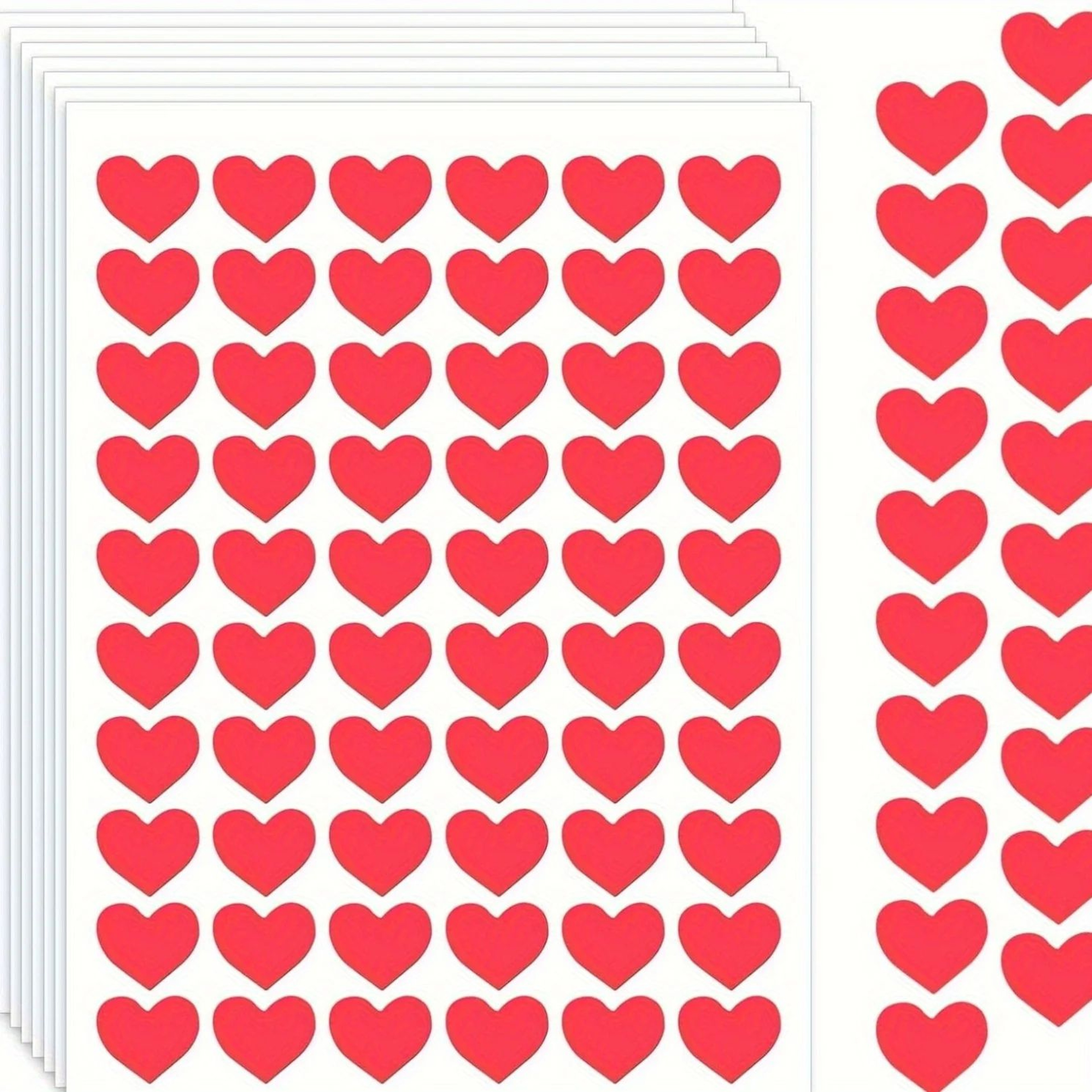 Mini Red Heart Stickers Self Adhesive Gift Labels 2