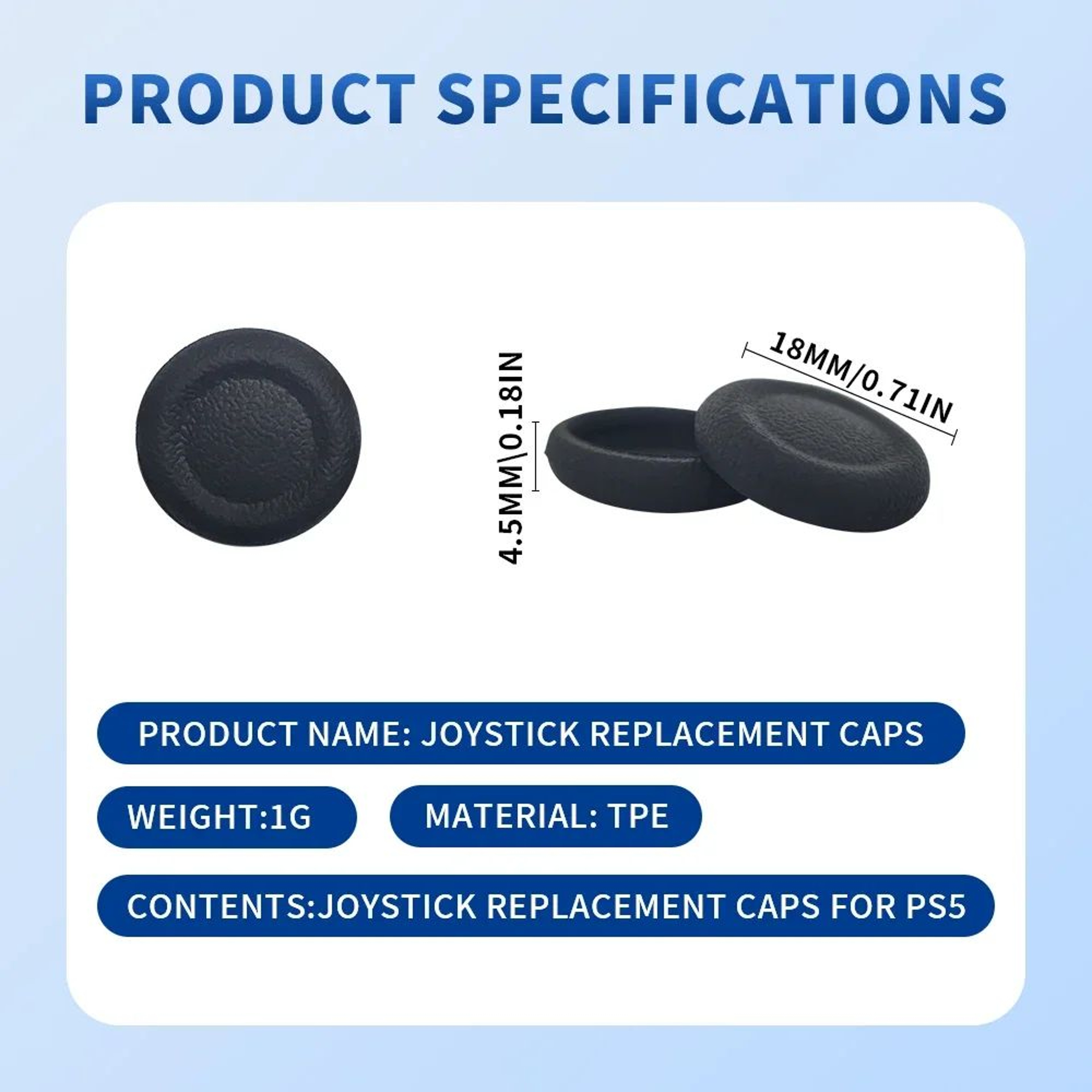 PS4 PS5 Non Slip Controller Thumb Grip Caps 5