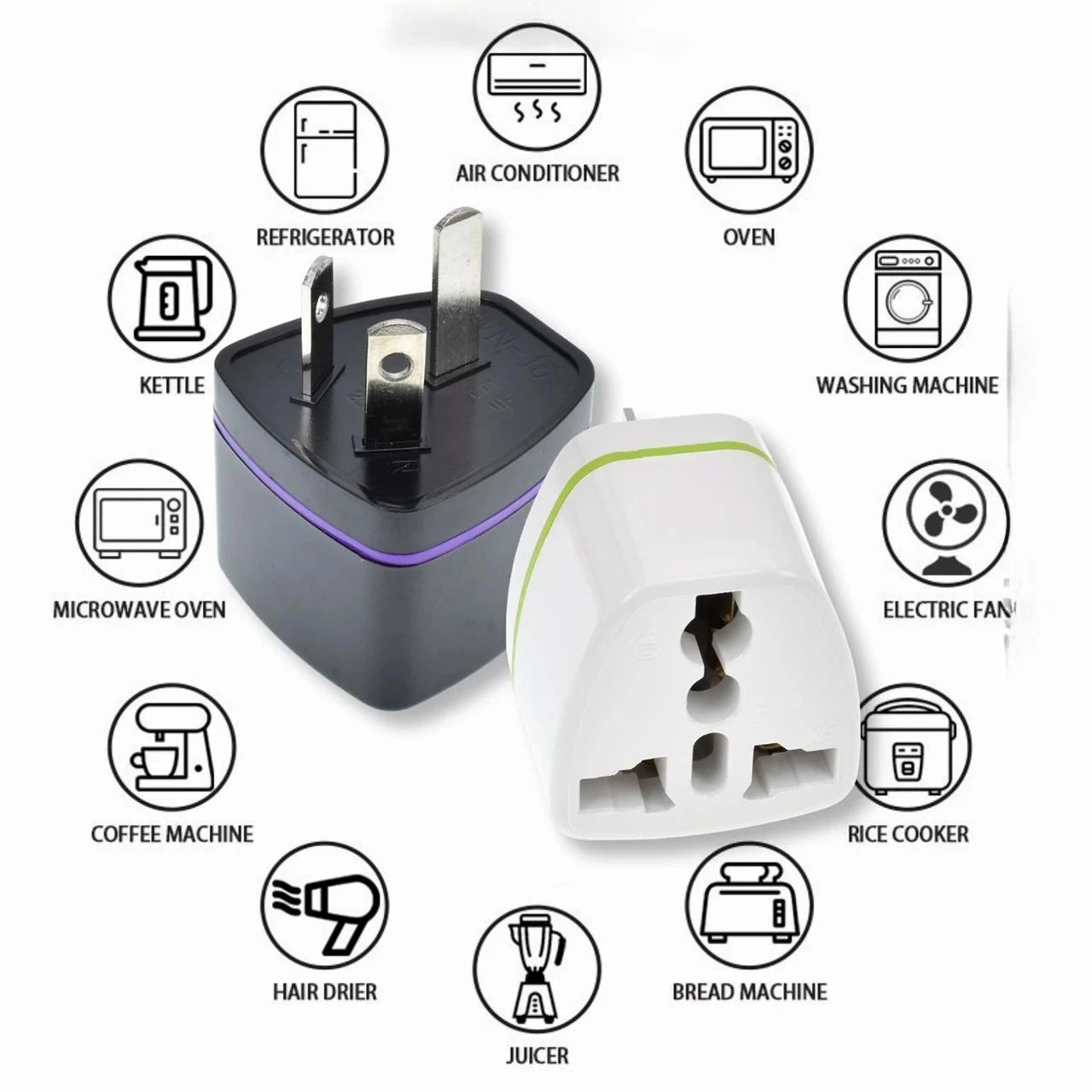 Universal Type I International Travel Plug Adapter 5