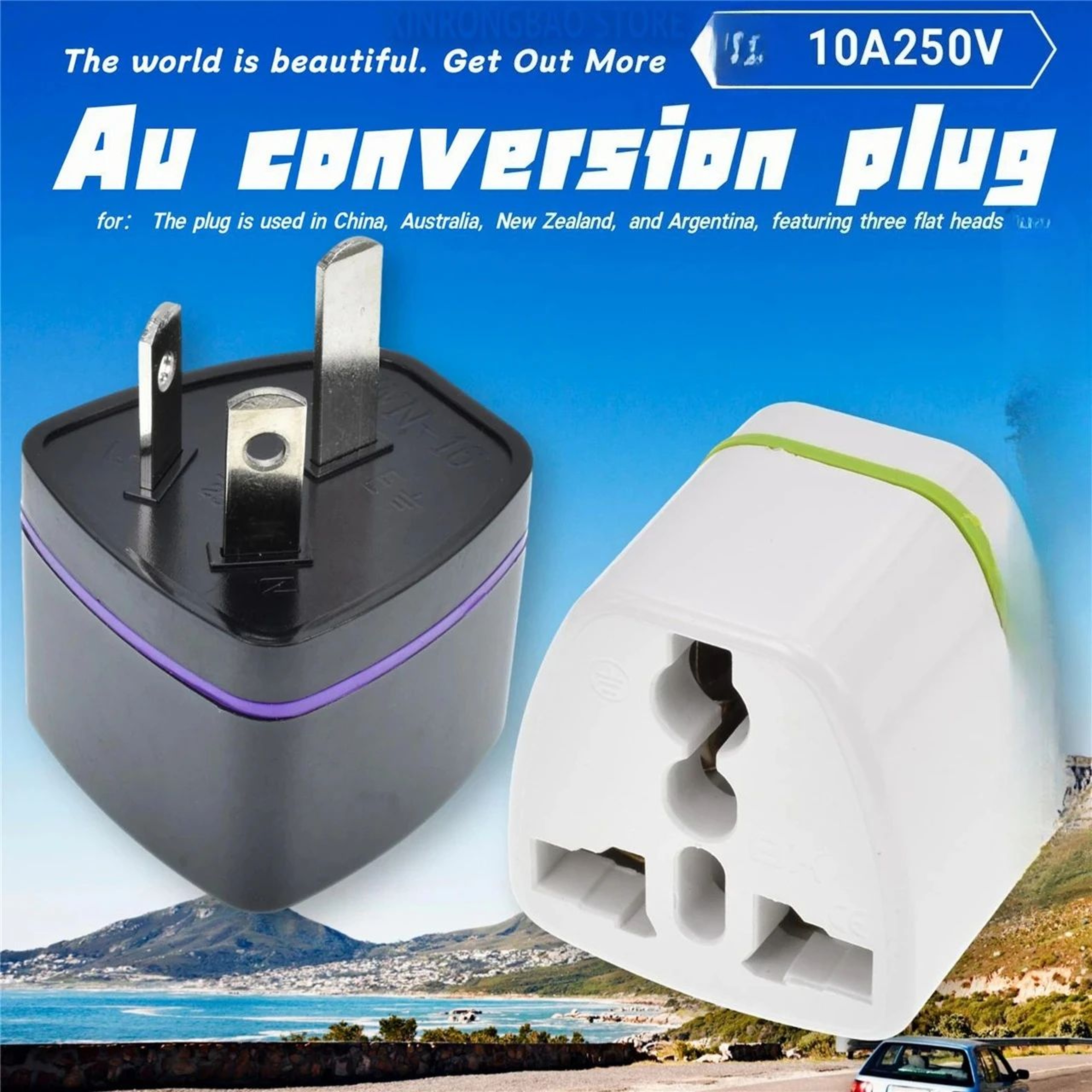 Universal Type I International Travel Plug Adapter 0