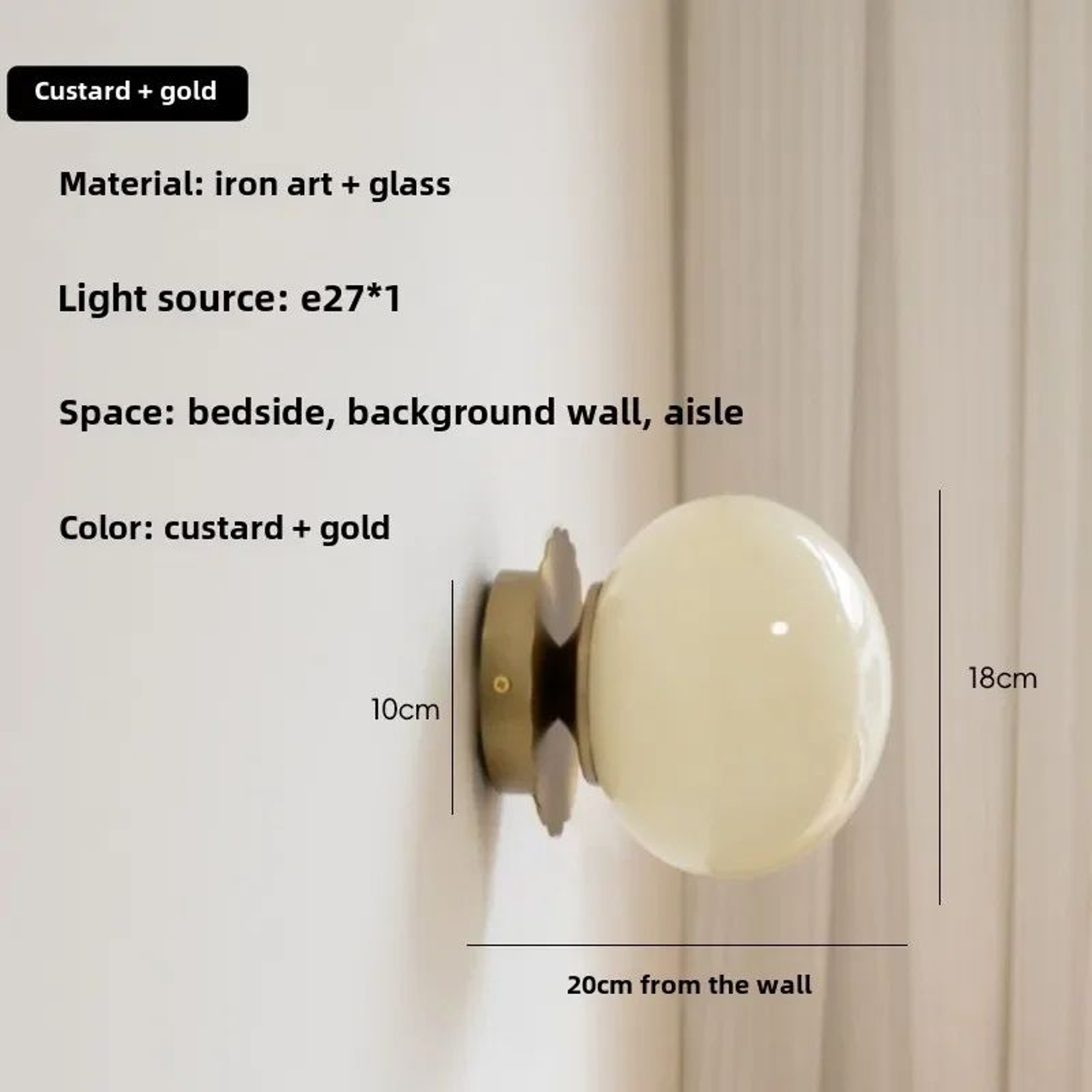 Modern Glass Globe Wall Lamp 12