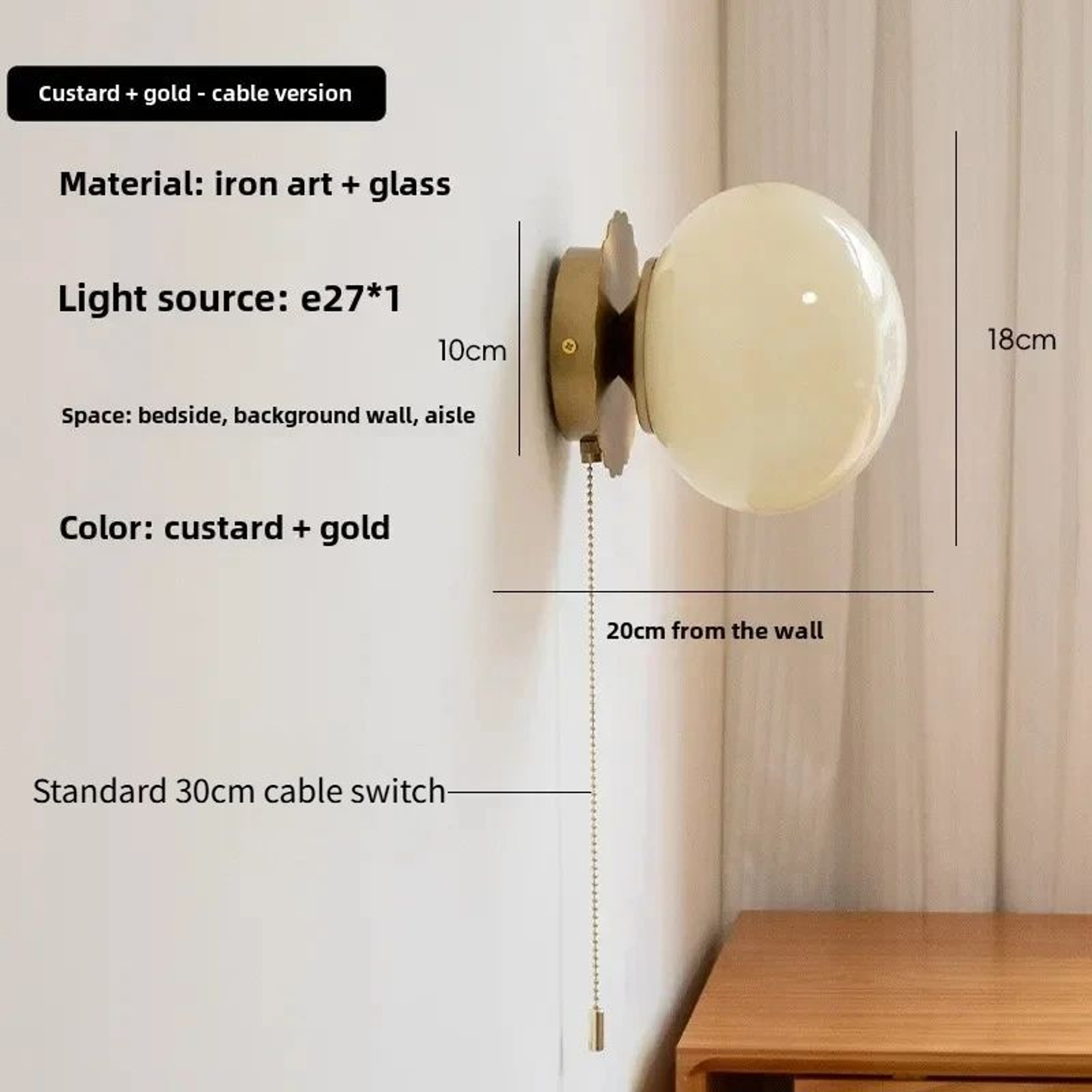 Modern Glass Globe Wall Lamp 13