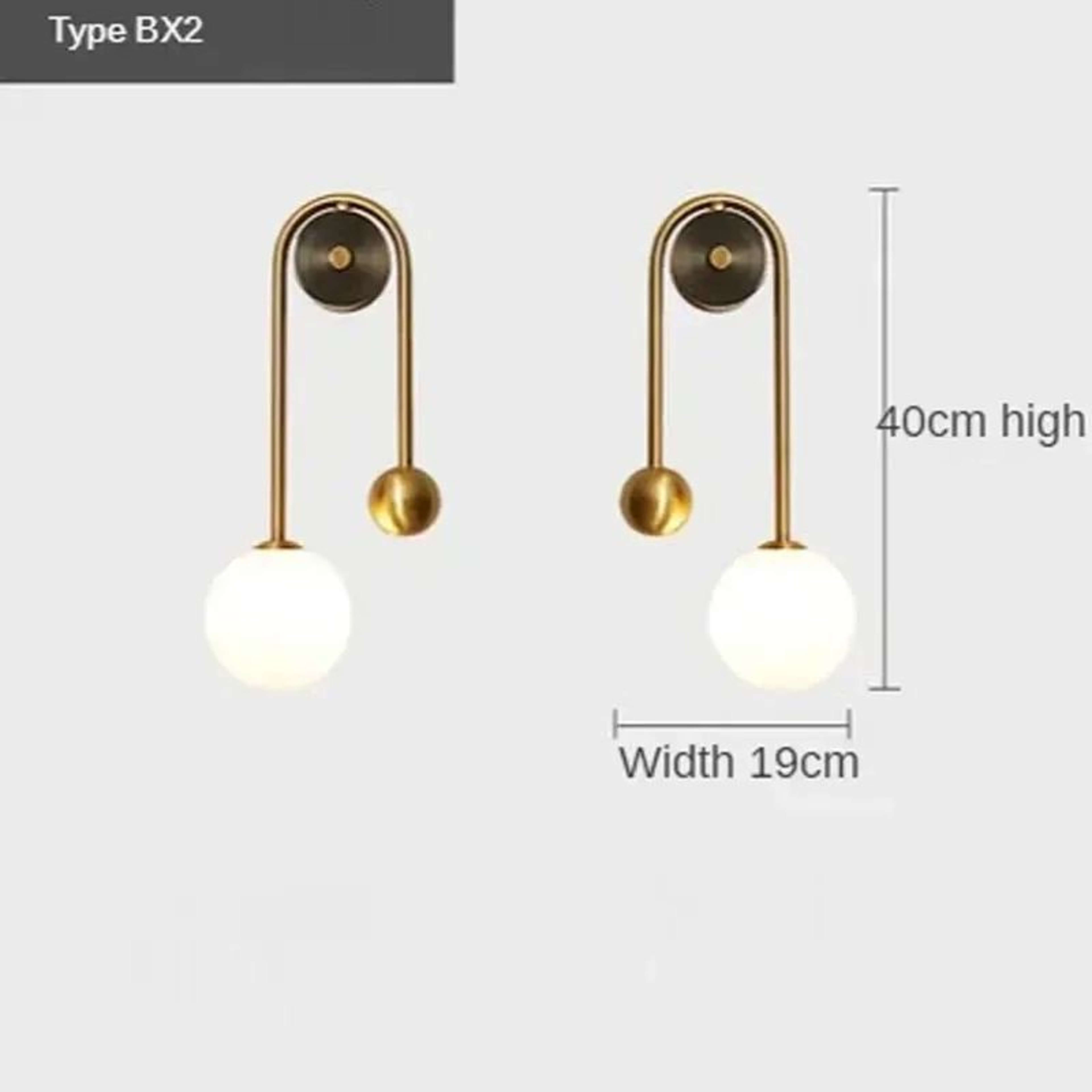 Modern Gold Glass Globe Wall Lamp 7