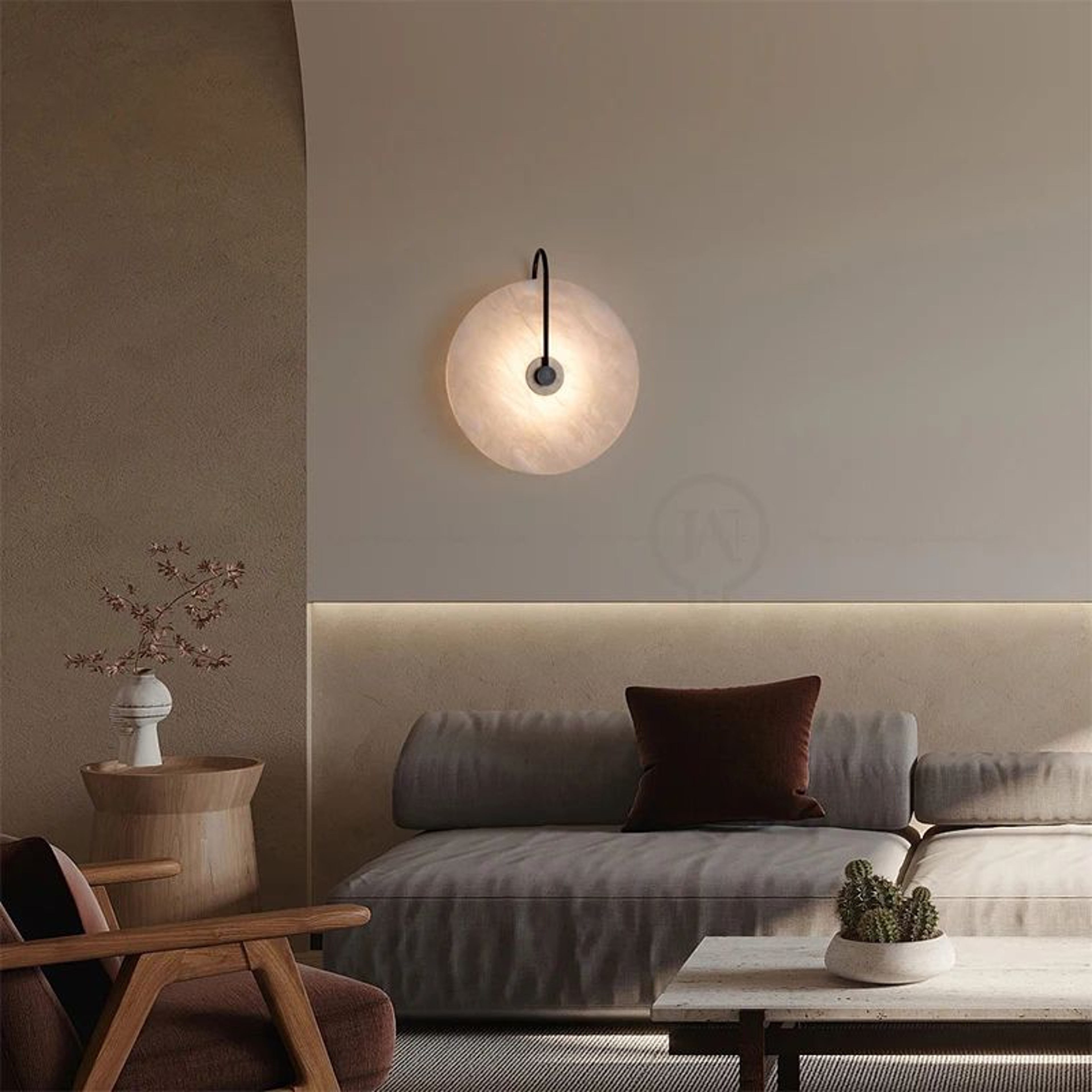 Nordic Circular Marble LED Wall Lamp 4