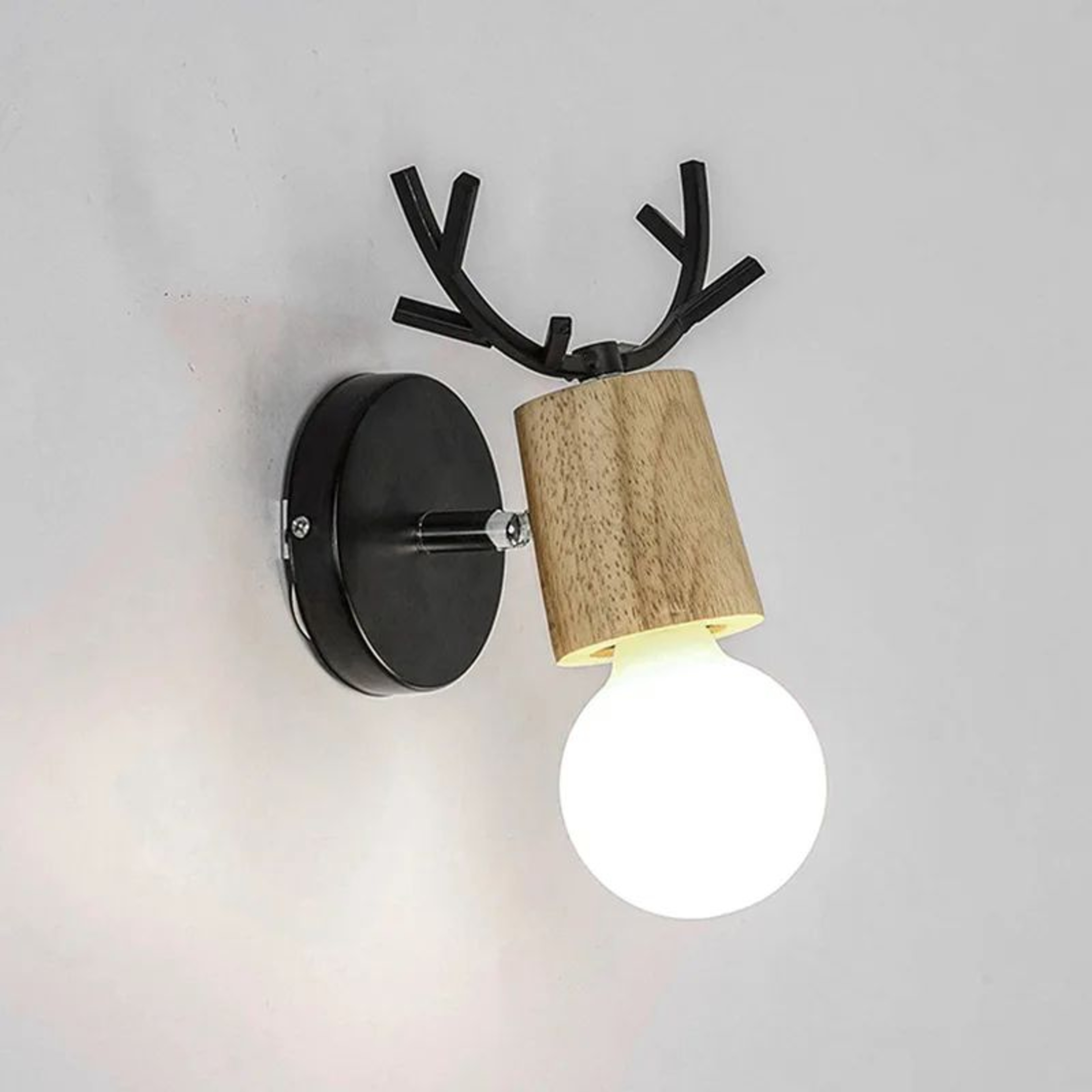 Nordic Adjustable Deer Antler Wall Lamp 10