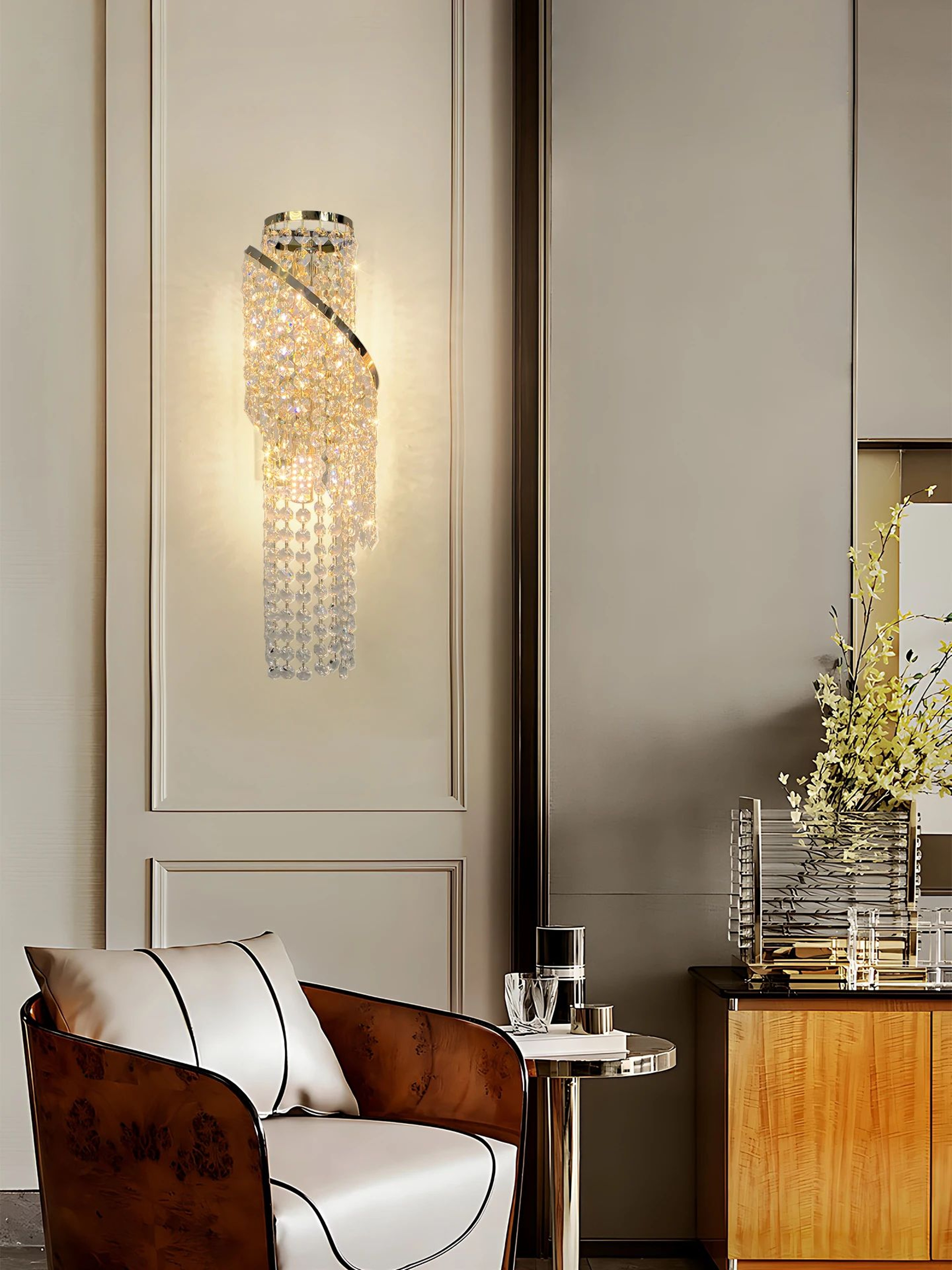 Luxury Crystal Tassel Wall Sconce 2