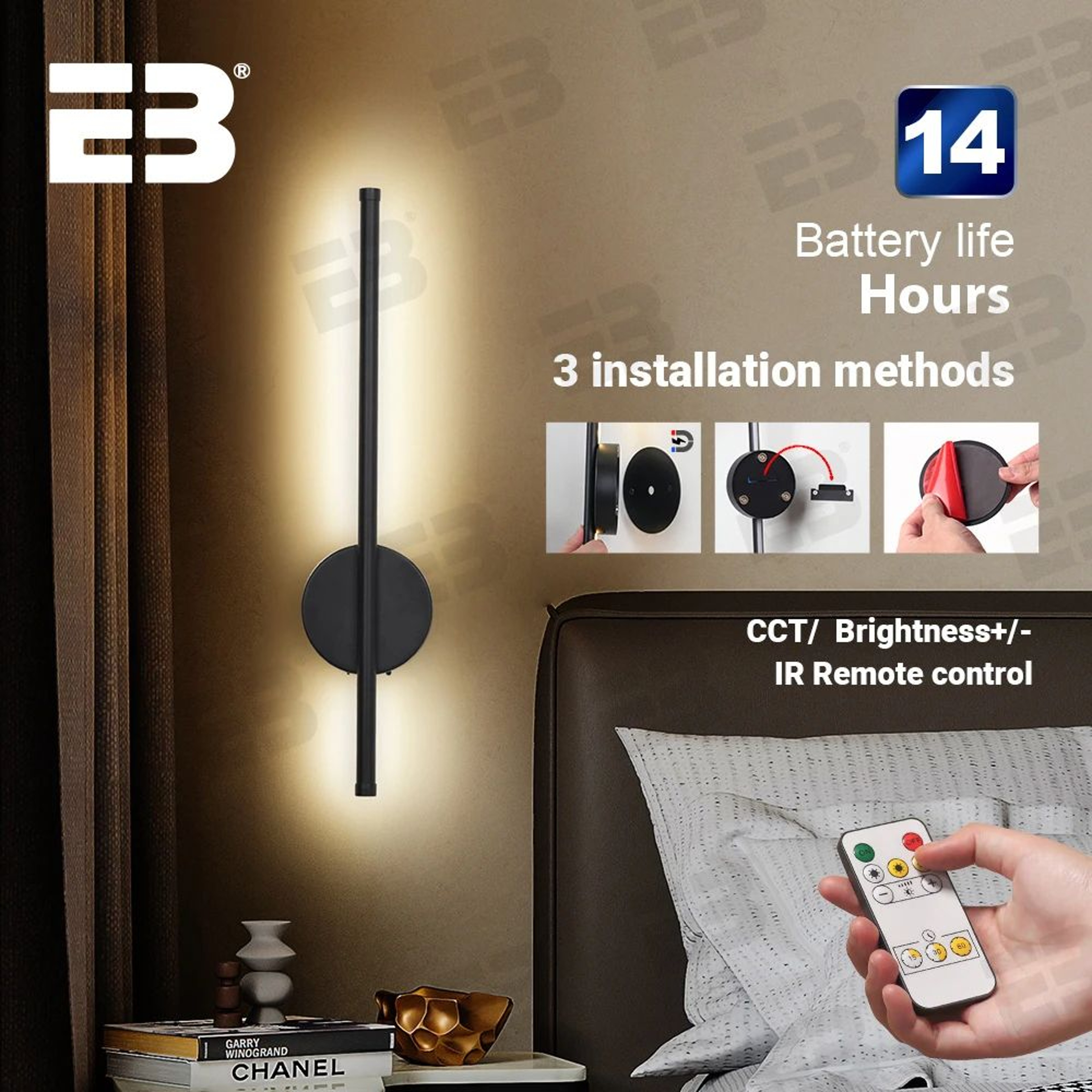 Rechargeable Wireless LED Wall Sconce 0