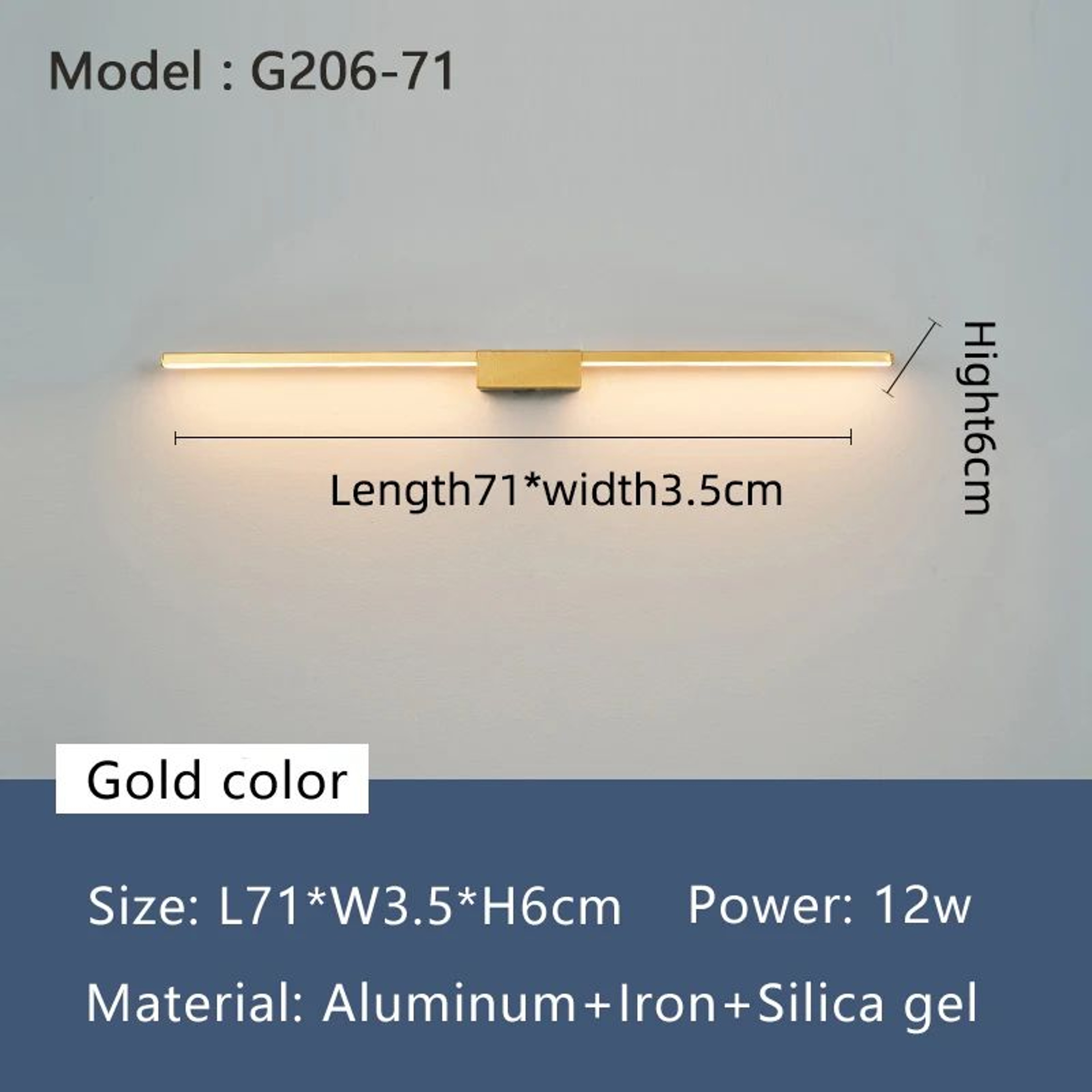 NEO Gleam Modern LED Bathroom Mirror Light 7
