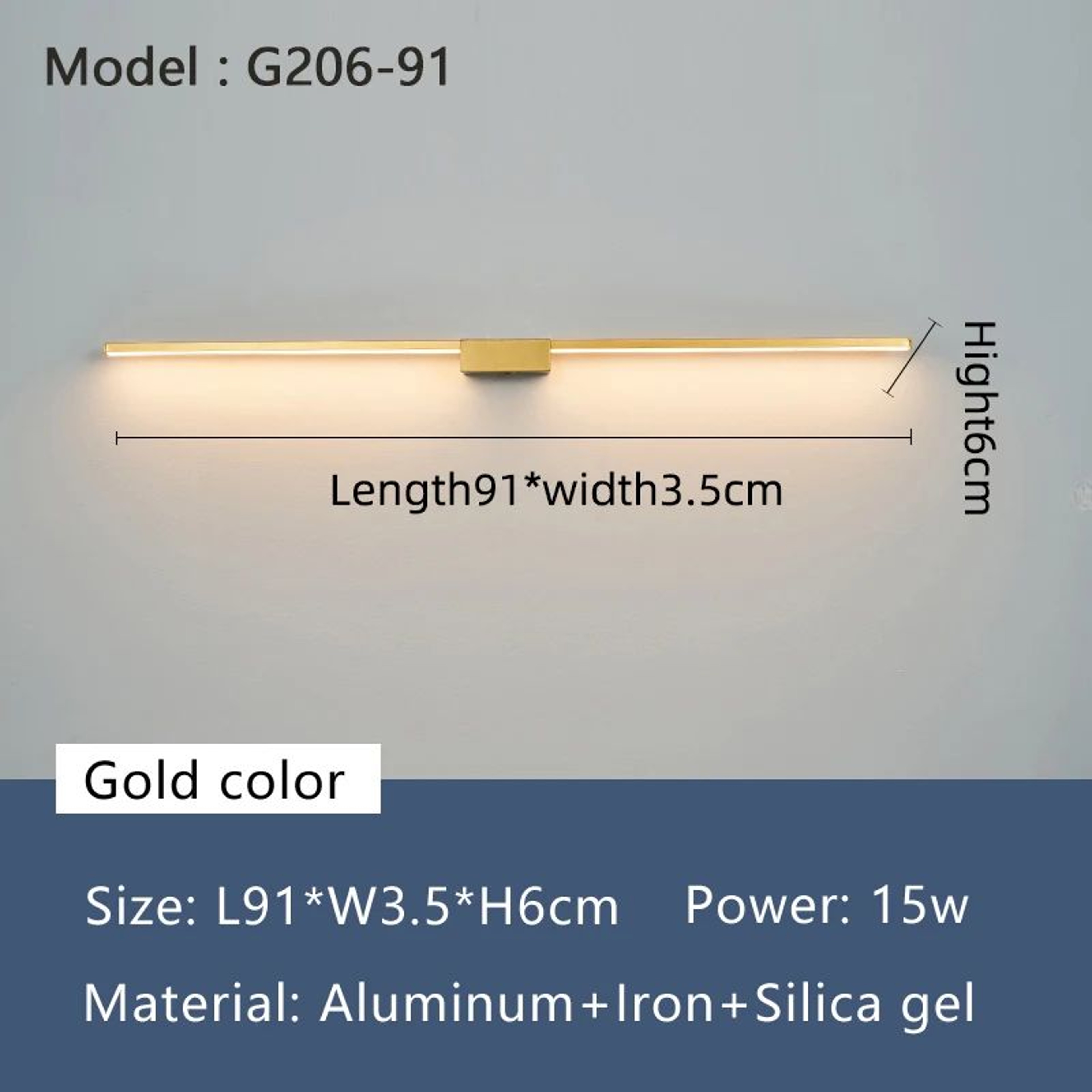 NEO Gleam Modern LED Bathroom Mirror Light 9