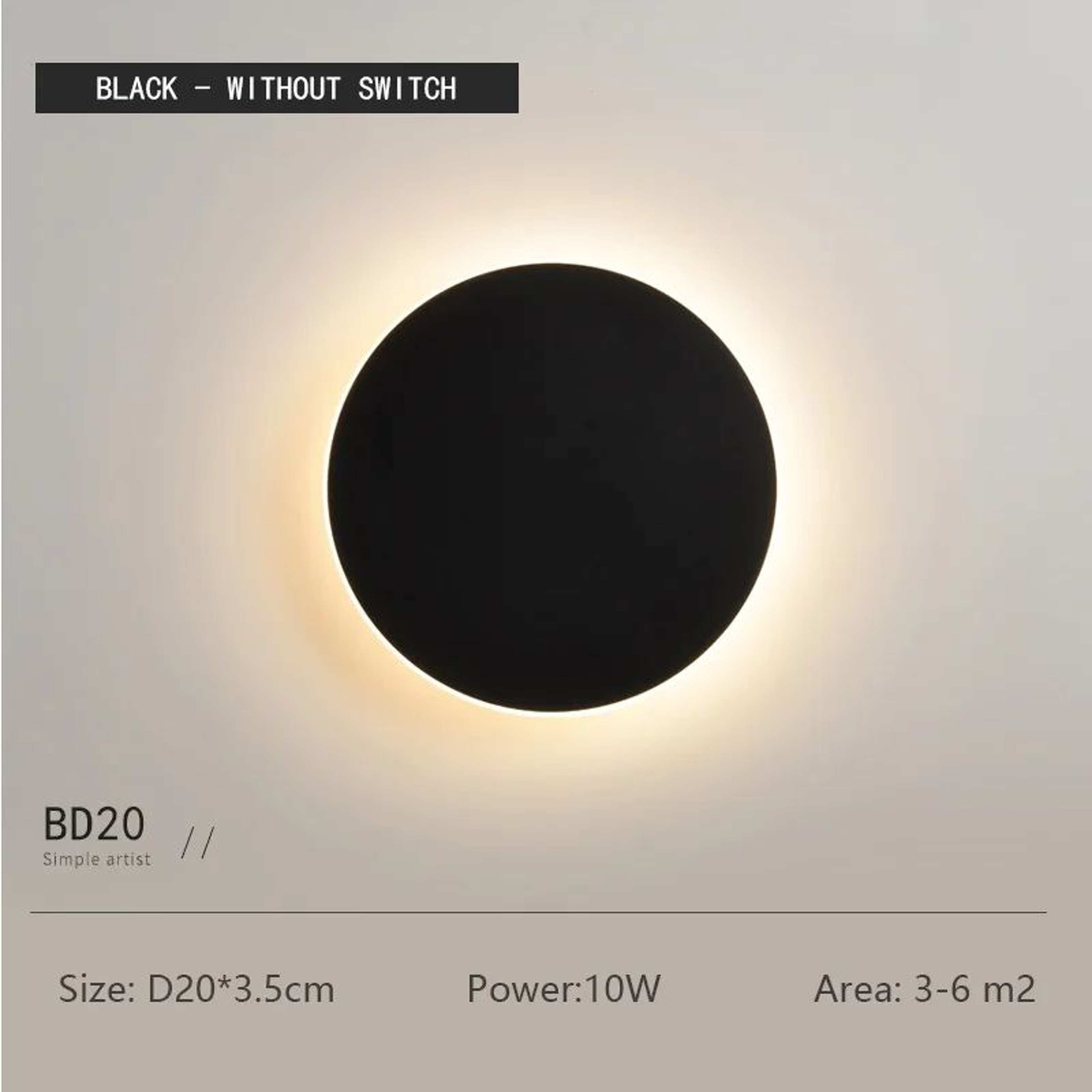 Modern Solar Eclipse LED Wall Lamp 6