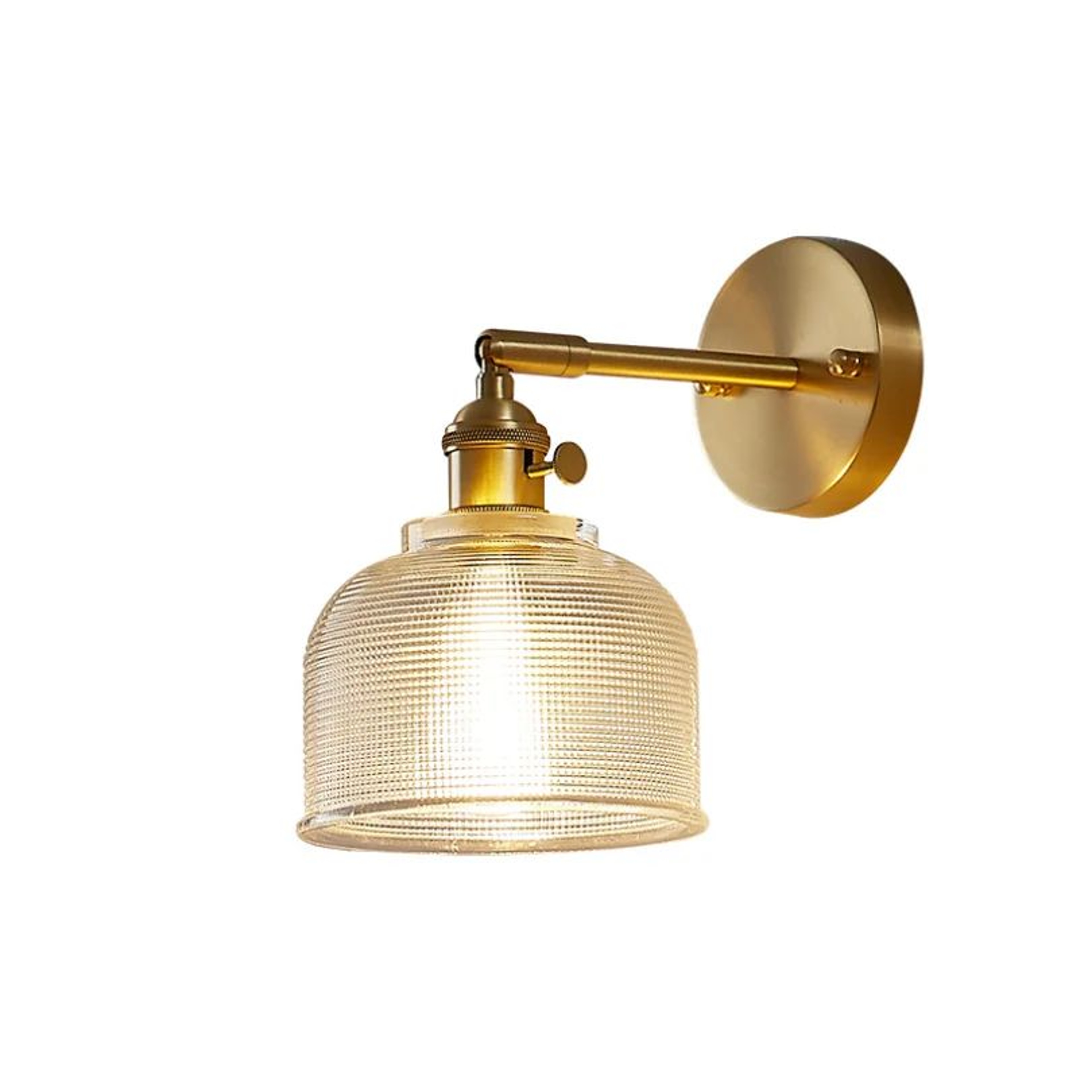 Vintage Copper Glass Wall Sconce 0