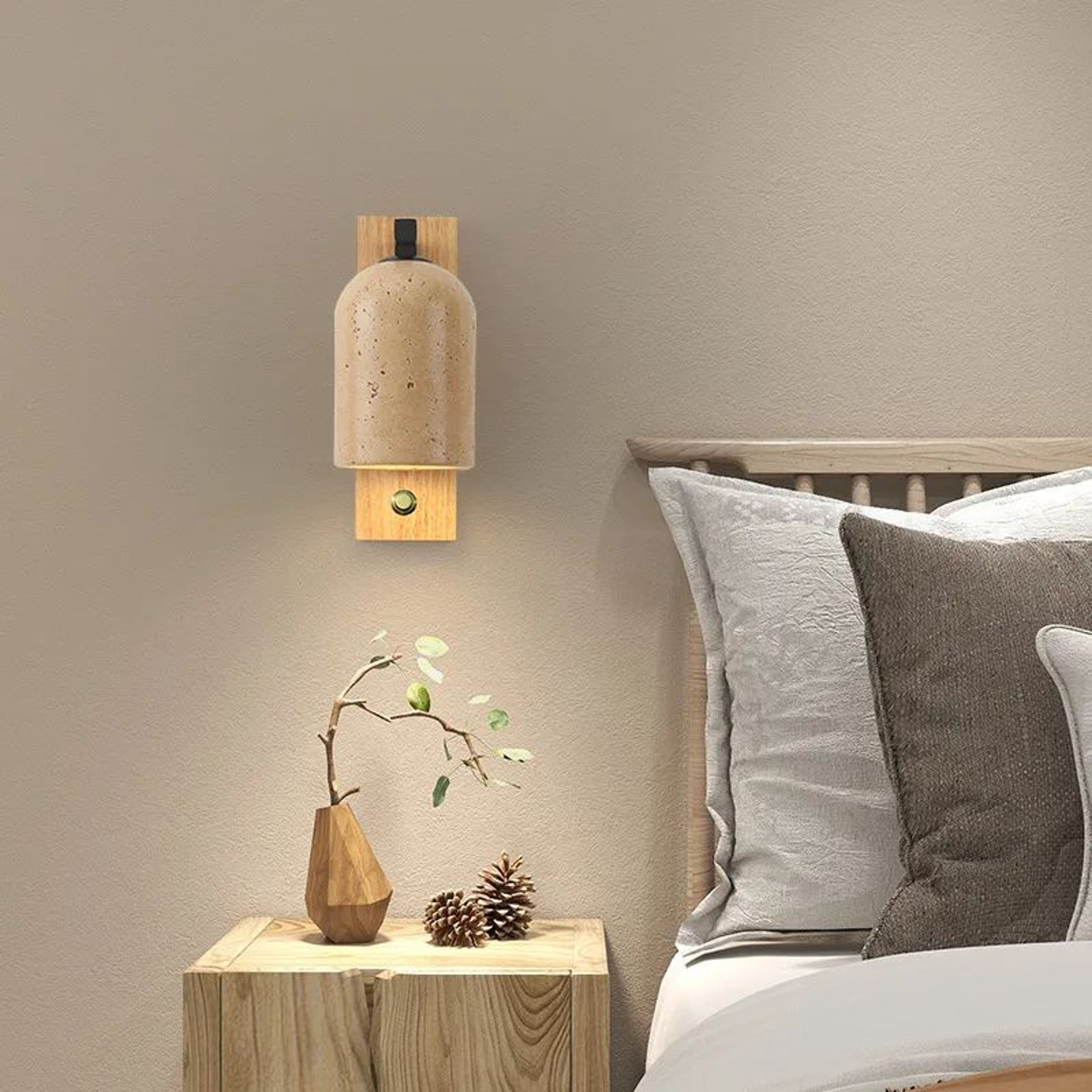 Natural Stone Art Wall Sconce 1