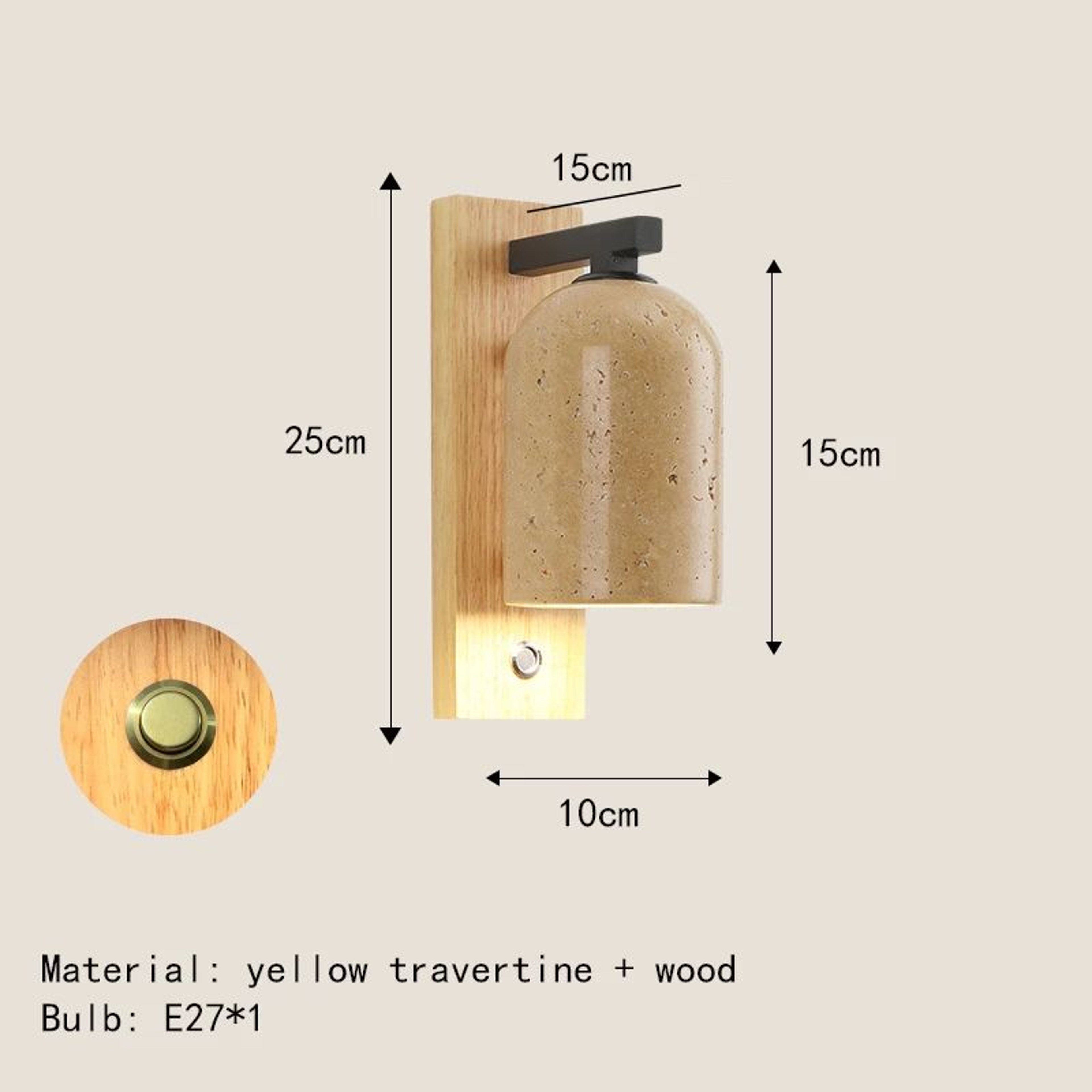 Natural Stone Art Wall Sconce 8