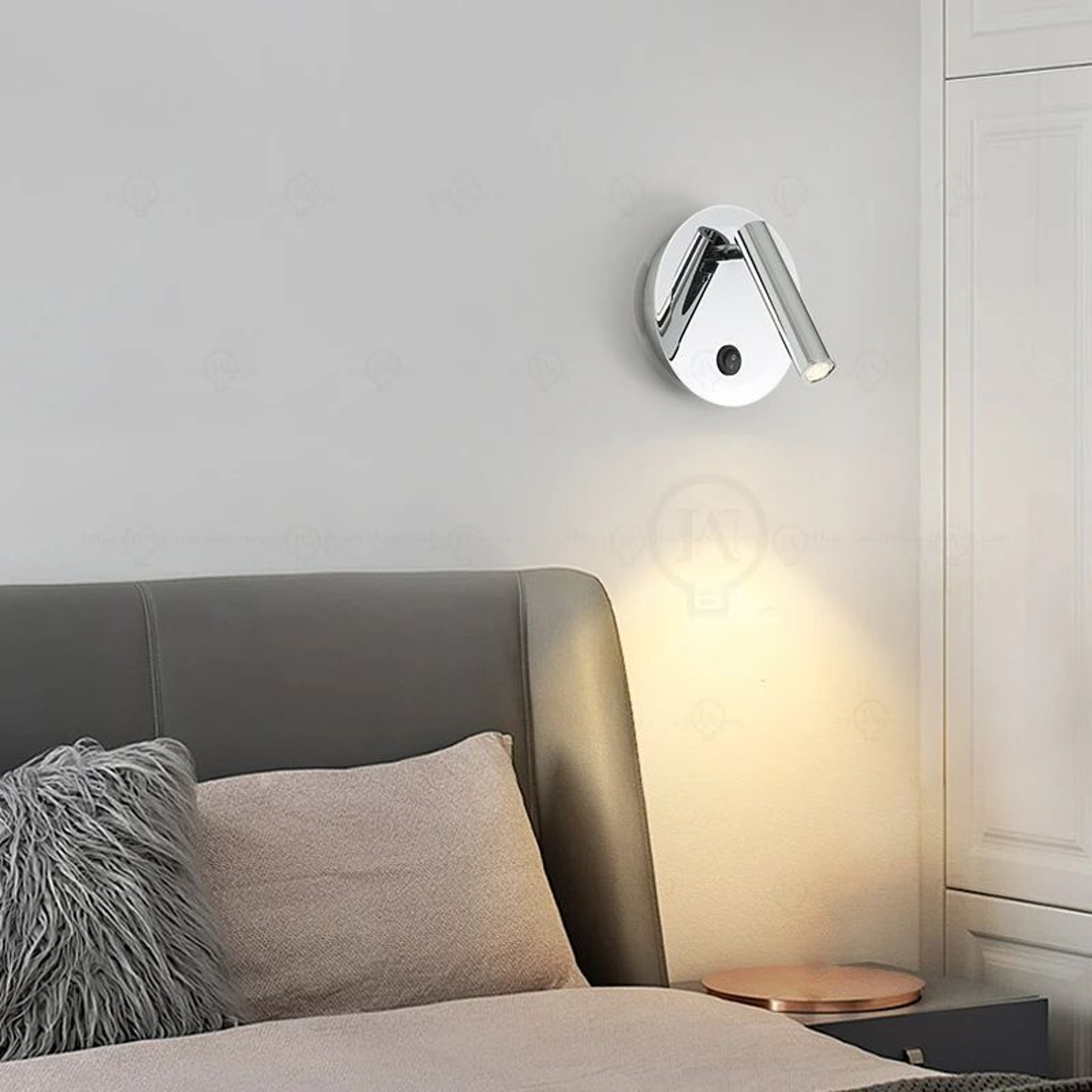 Modern Silver Adjustable Bedside Reading Wall Lamp 1