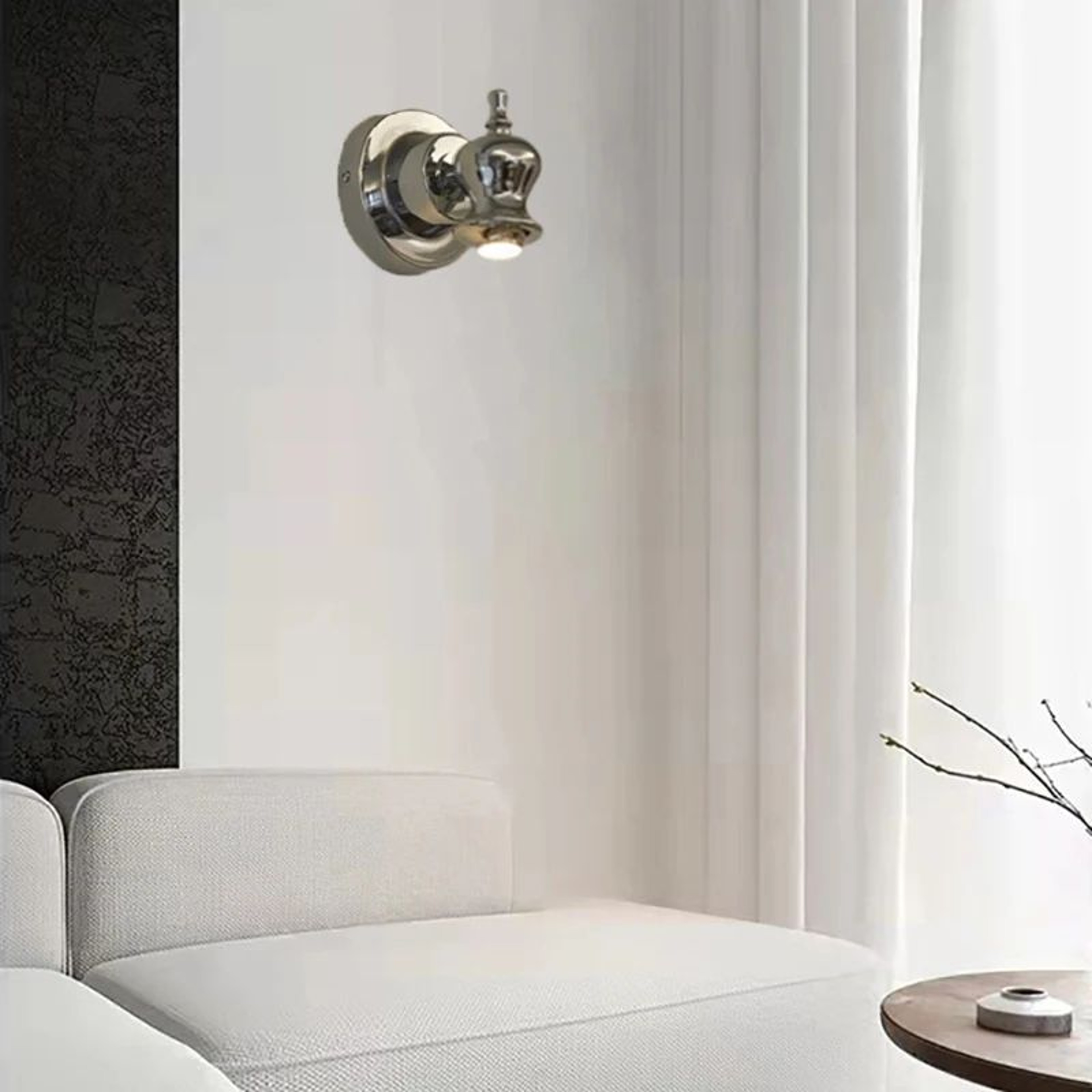 Modern Chrome 3000K Art Deco Wall Sconce 3