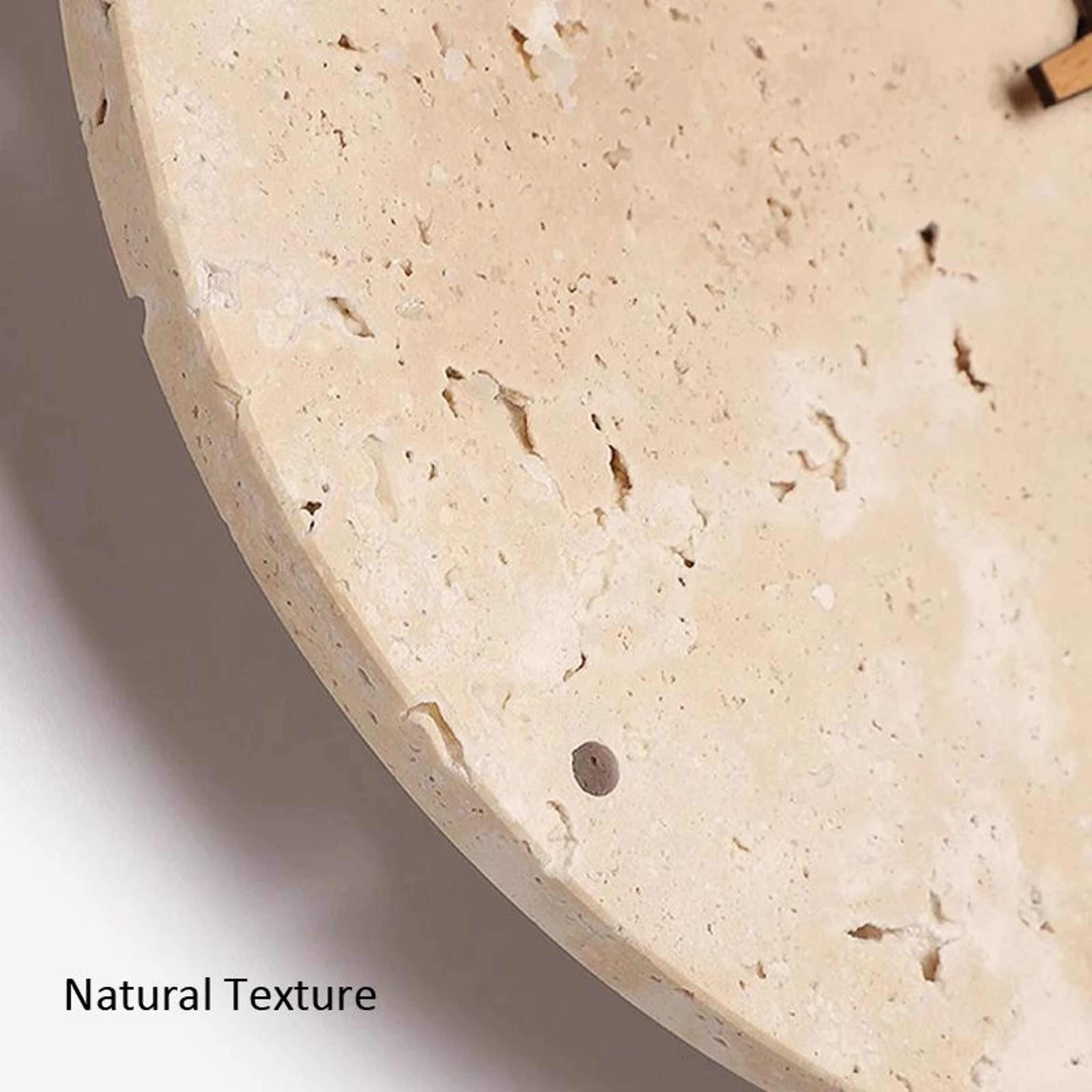 Wabi Sabi Travertine LED Wall Clock Lamp 5
