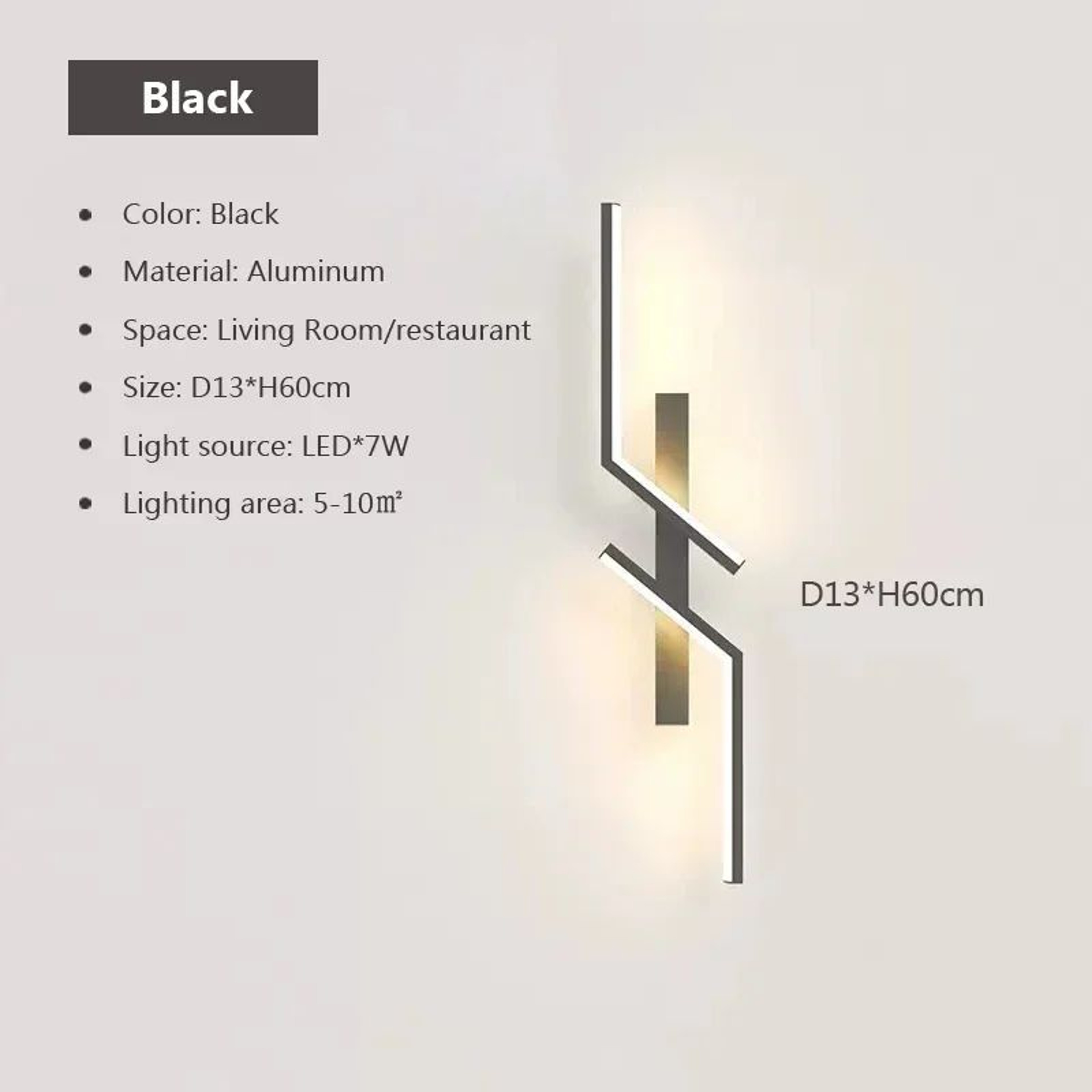 Modern Minimalist Black LED Wall Sconce 9