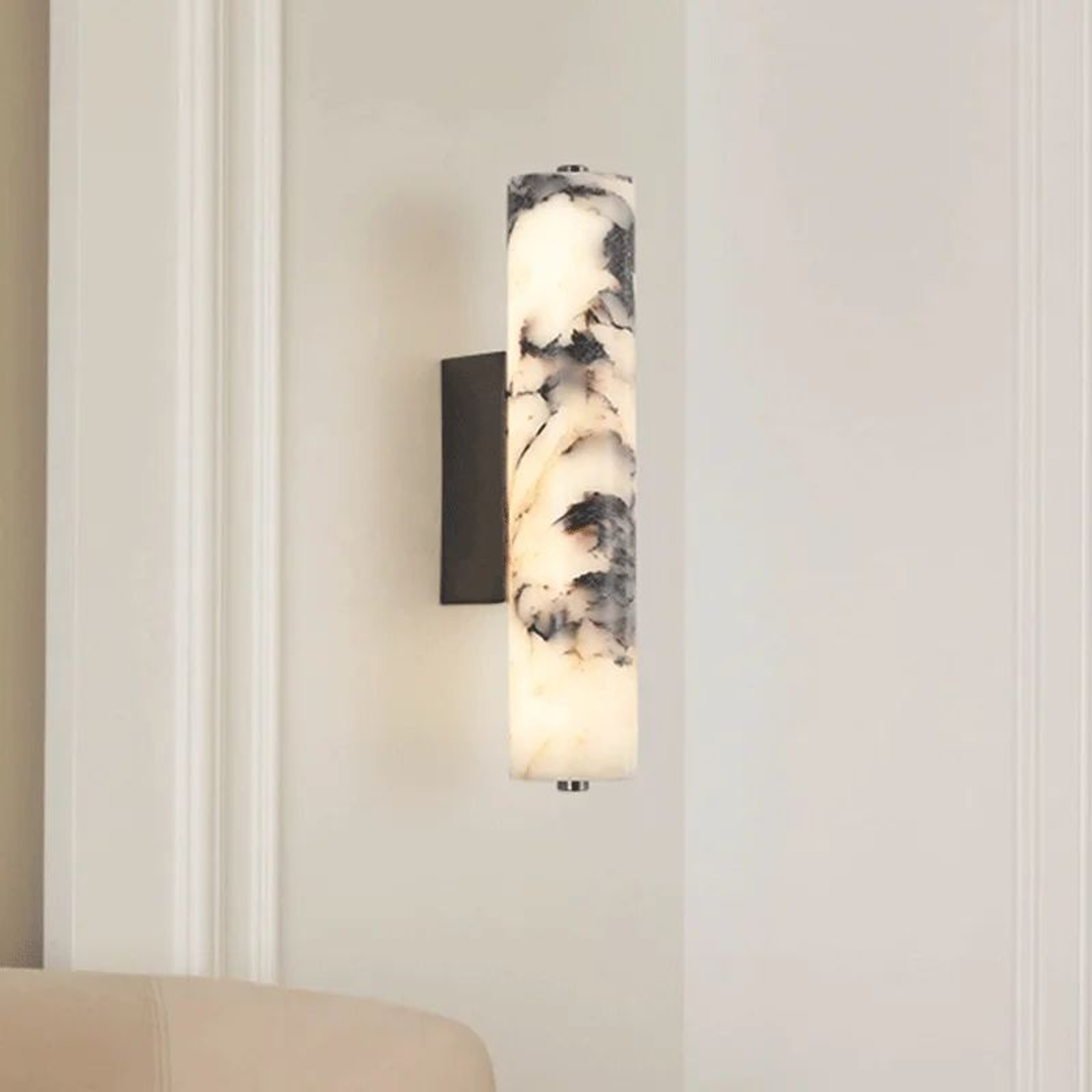 Lunara Black Marble Wall Sconce 1