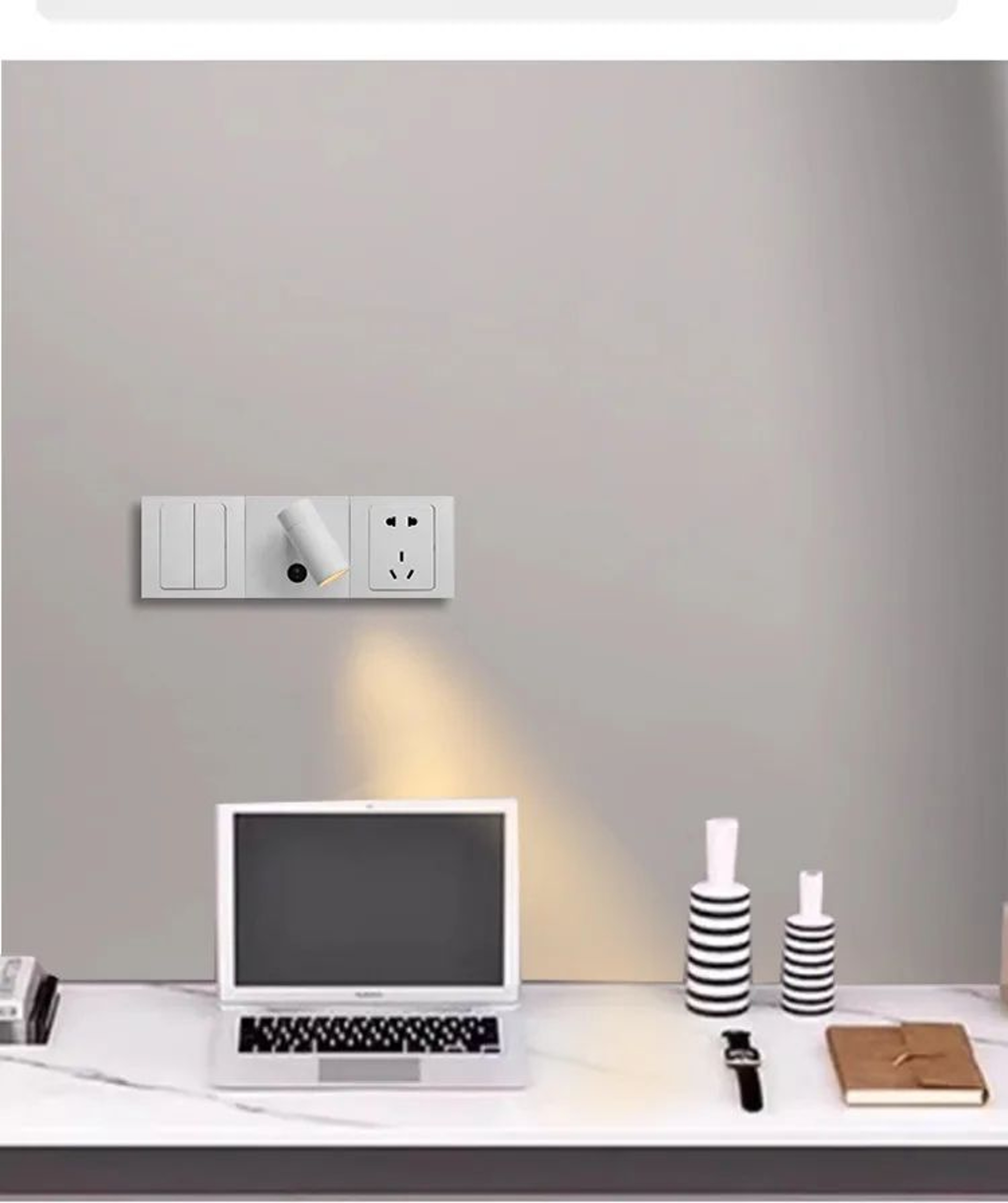 LumaFlex Embedded Bedside Reading Wall Lamp 5