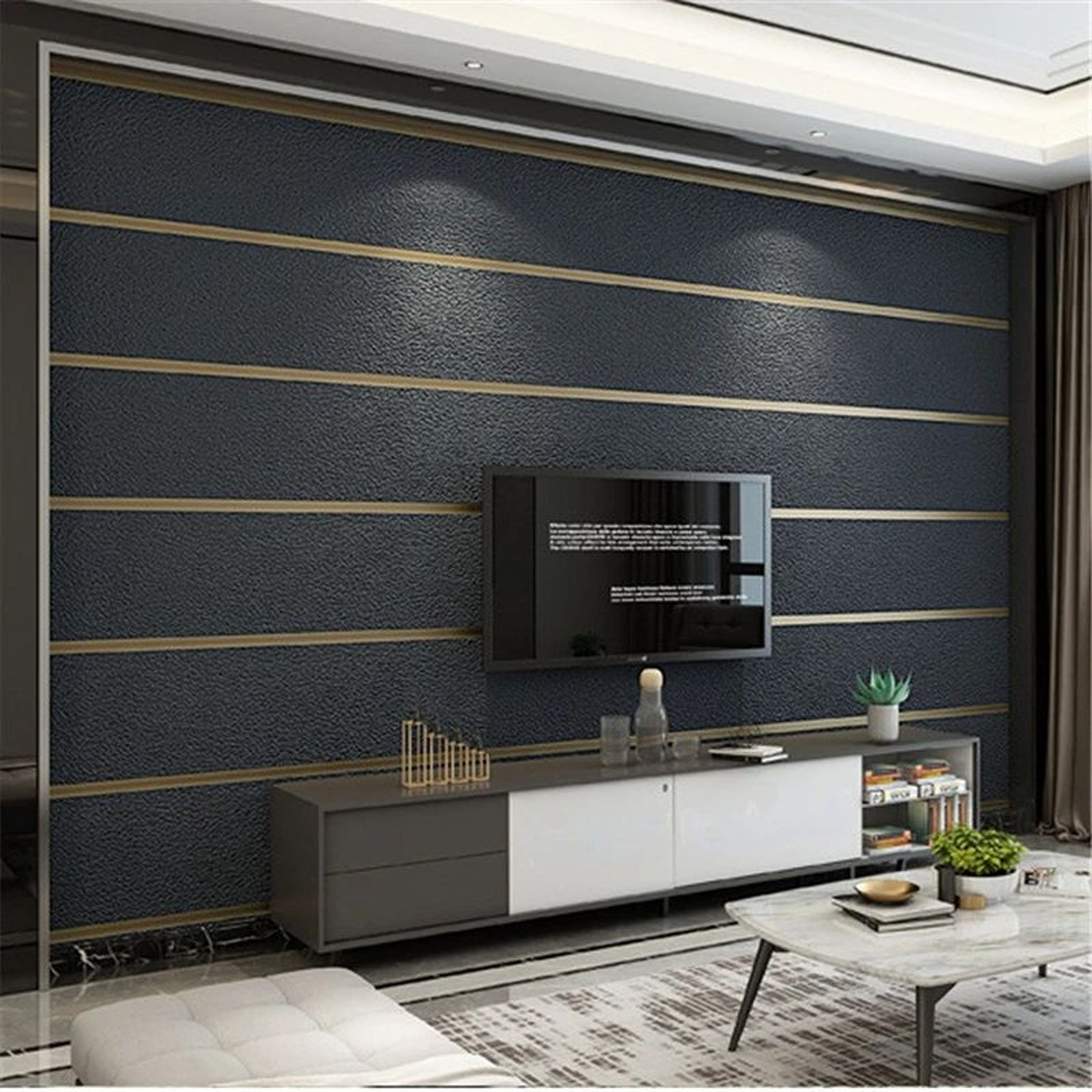 Velmora 3D Striped Velvet Wallpaper 2