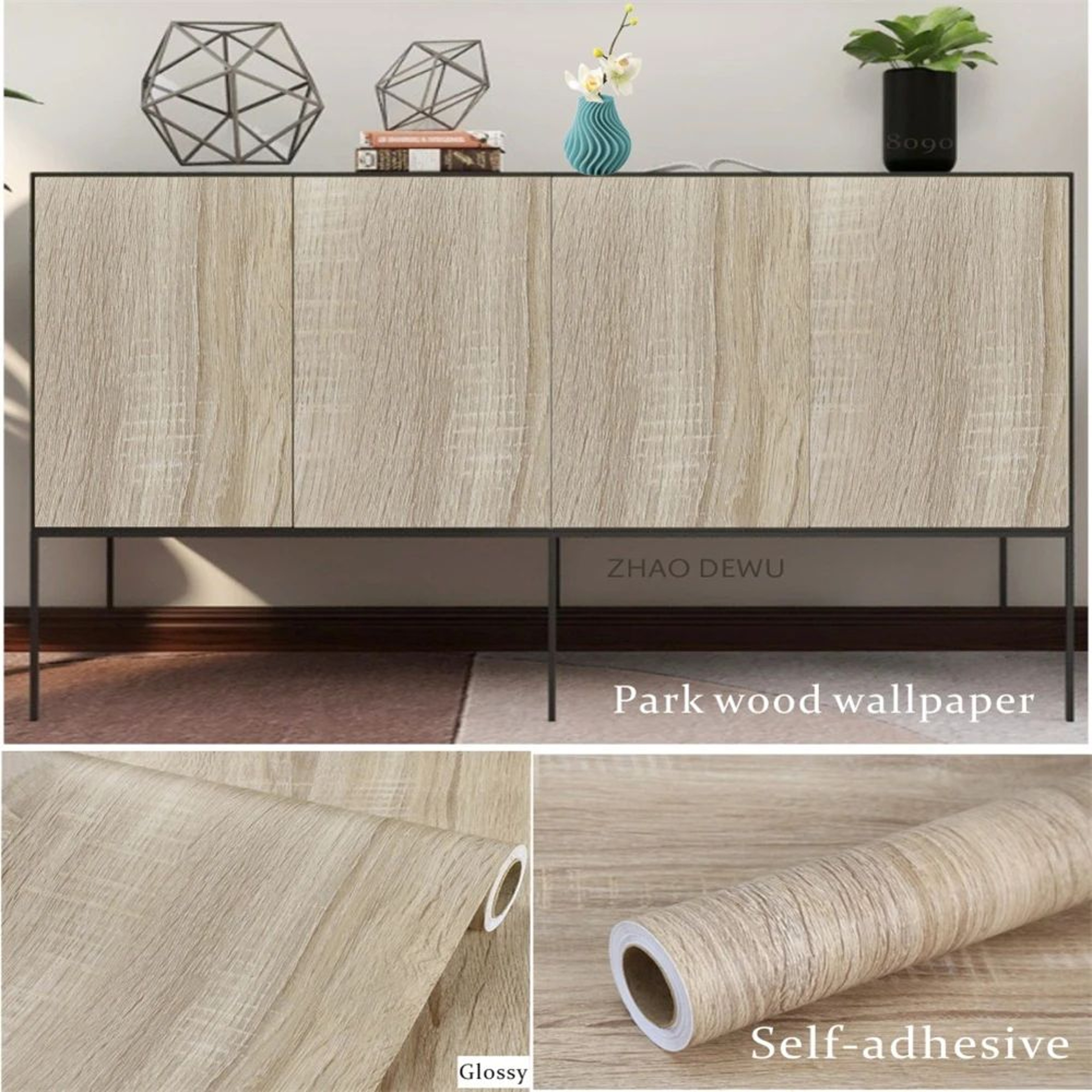 Timberelle 3D Wood Grain Furniture Wallpaper 11