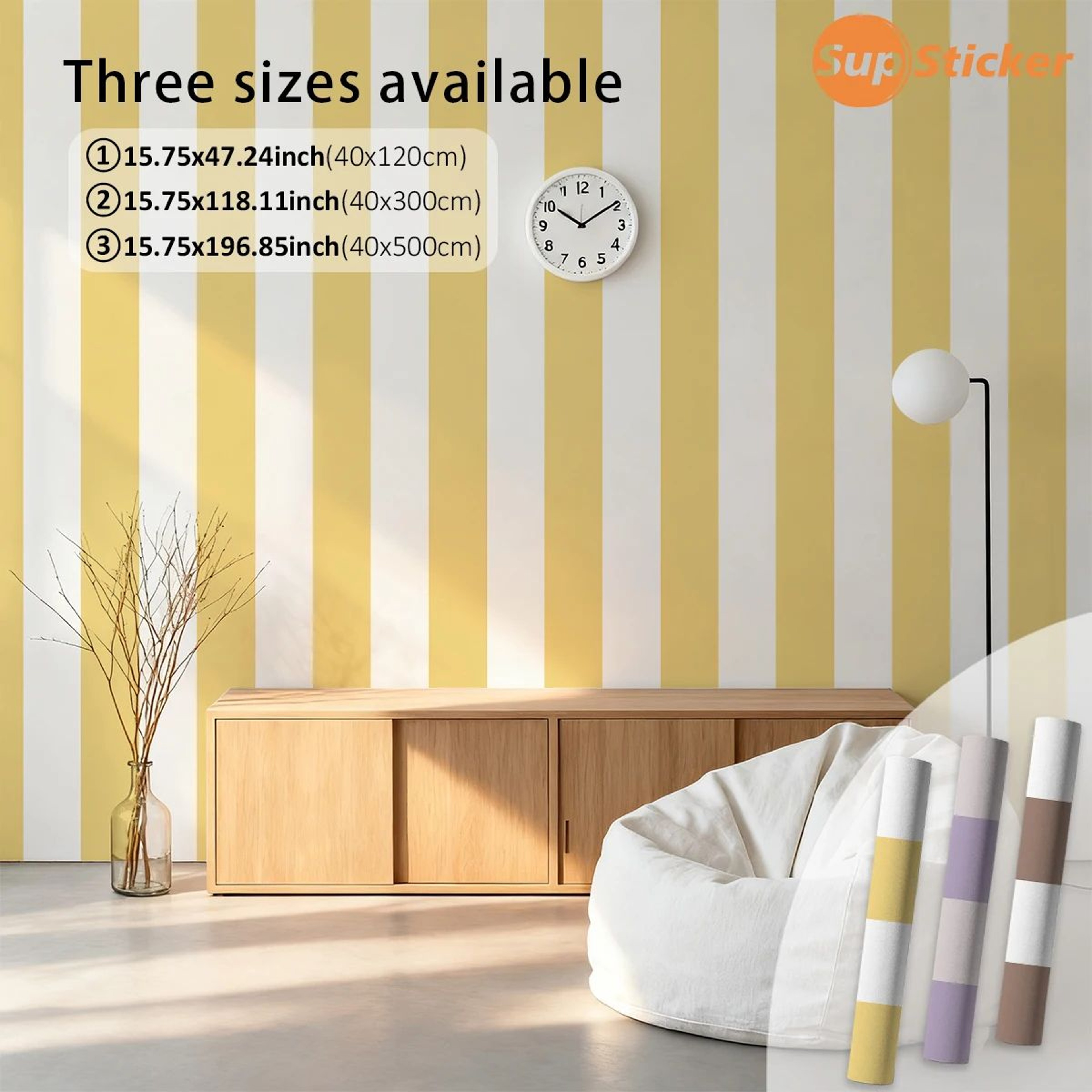 Lineora Peel And Stick Striped Wallpaper 0
