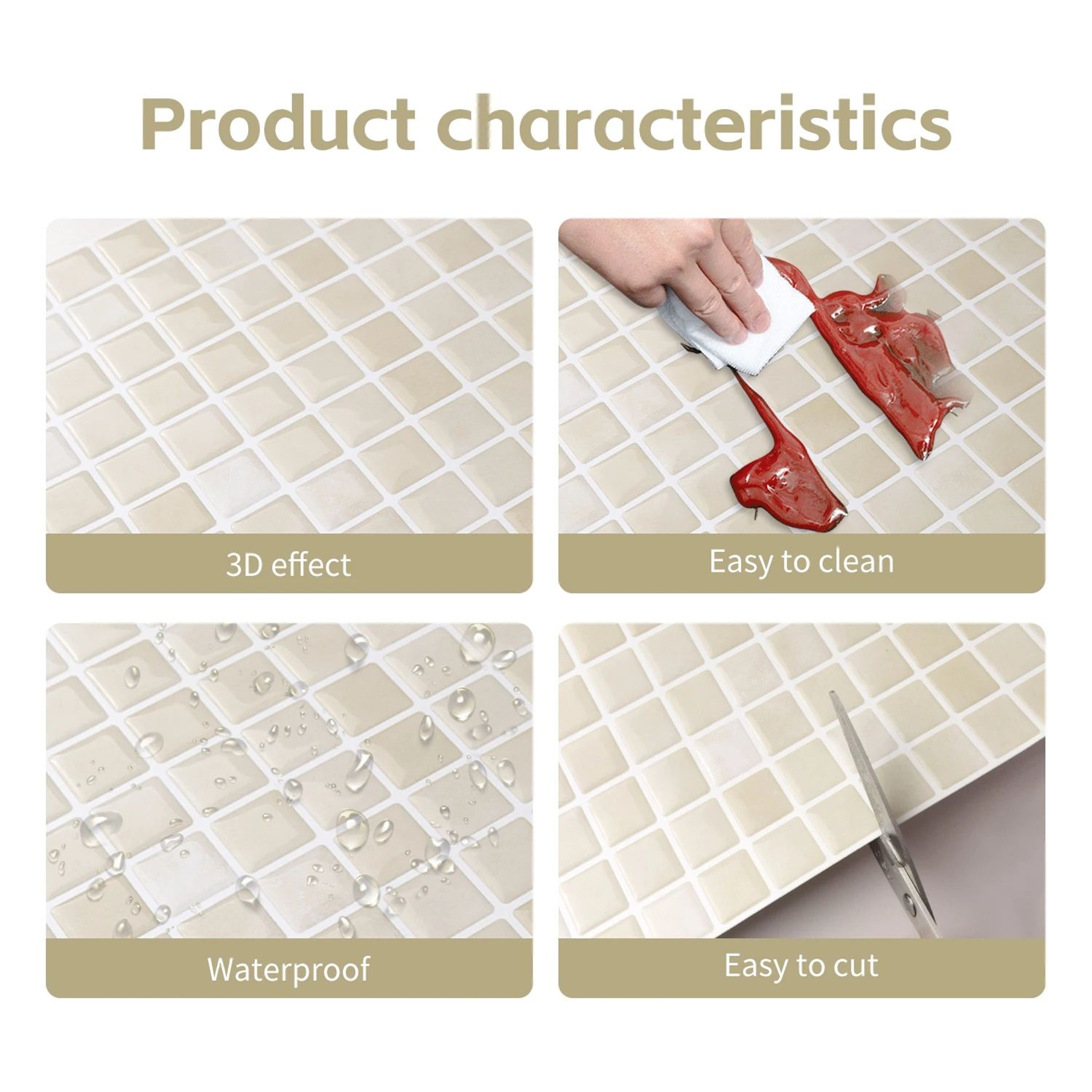 Marbrix 3D Marble Mosaic Wall Tiles 4
