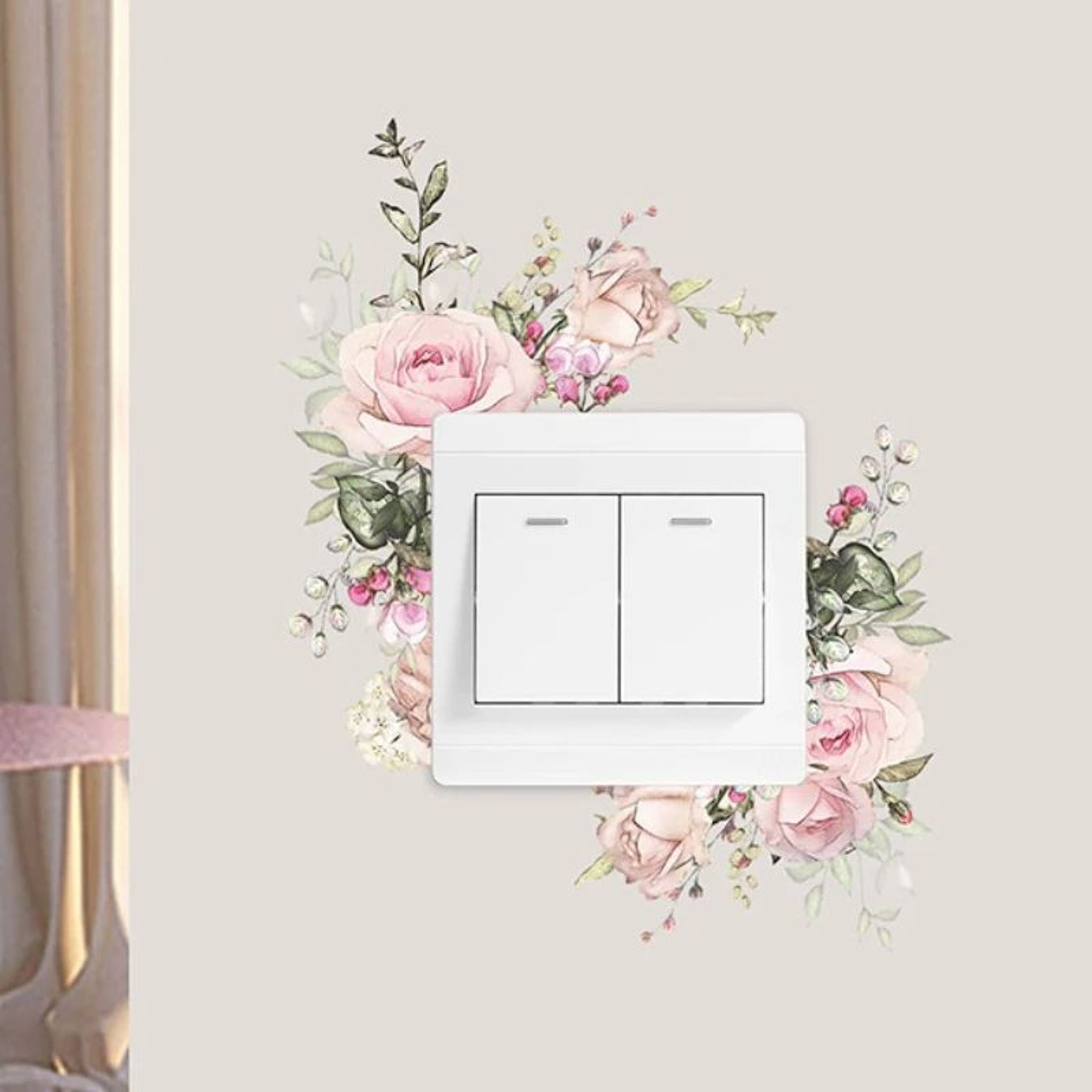 Floralyn Flower Light Switch Wall Decals 14