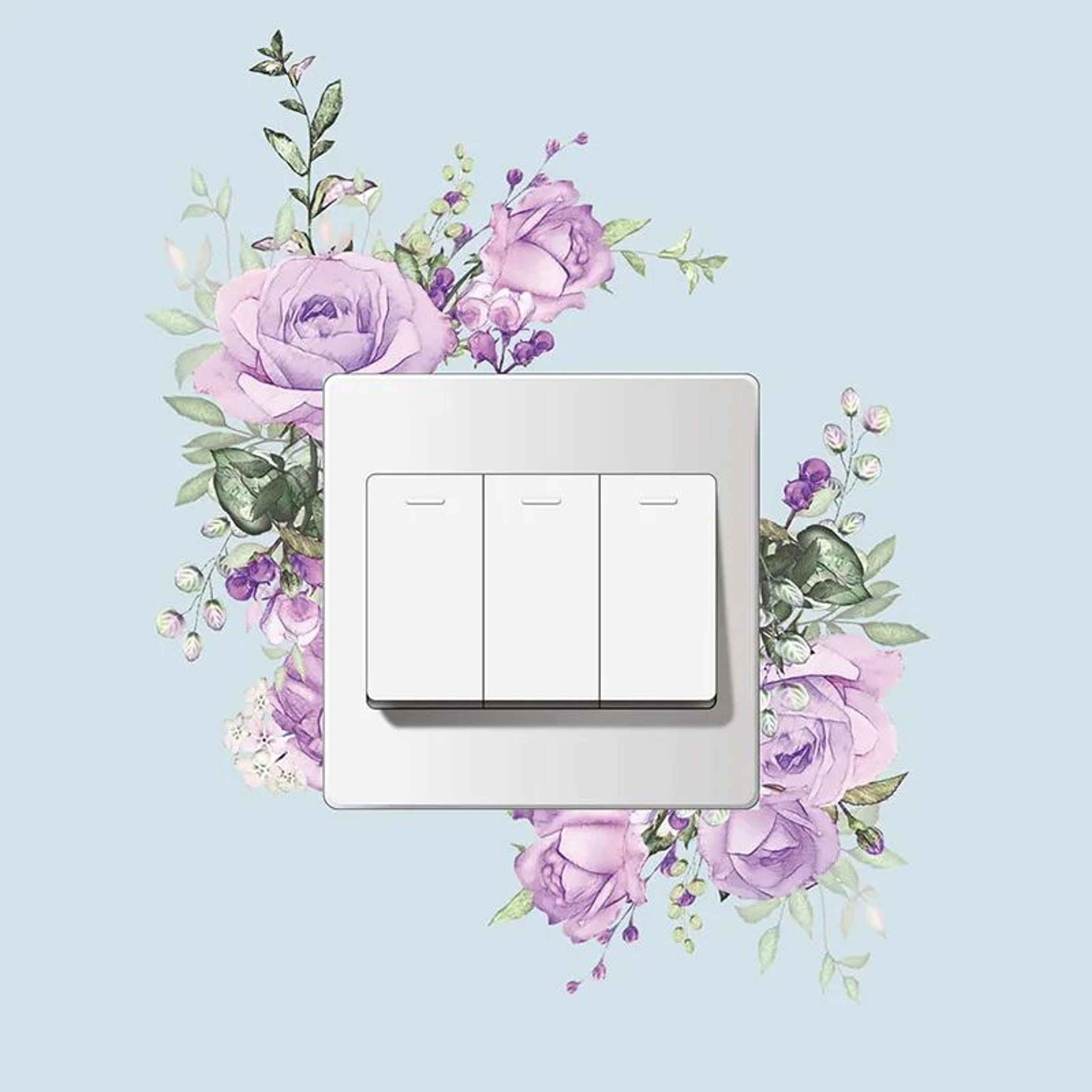 Floralyn Flower Light Switch Wall Decals 17