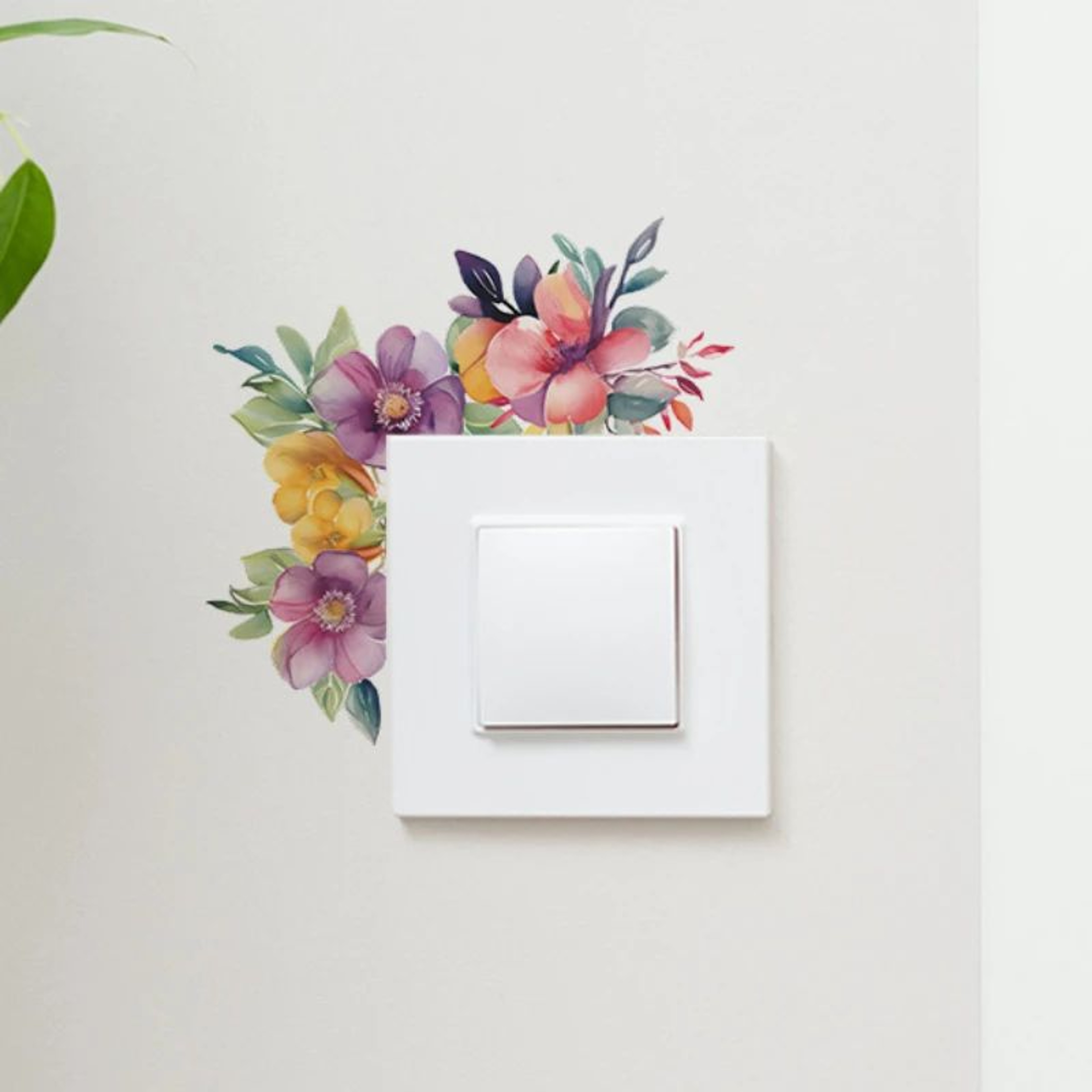 Floralyn Flower Light Switch Wall Decals 9