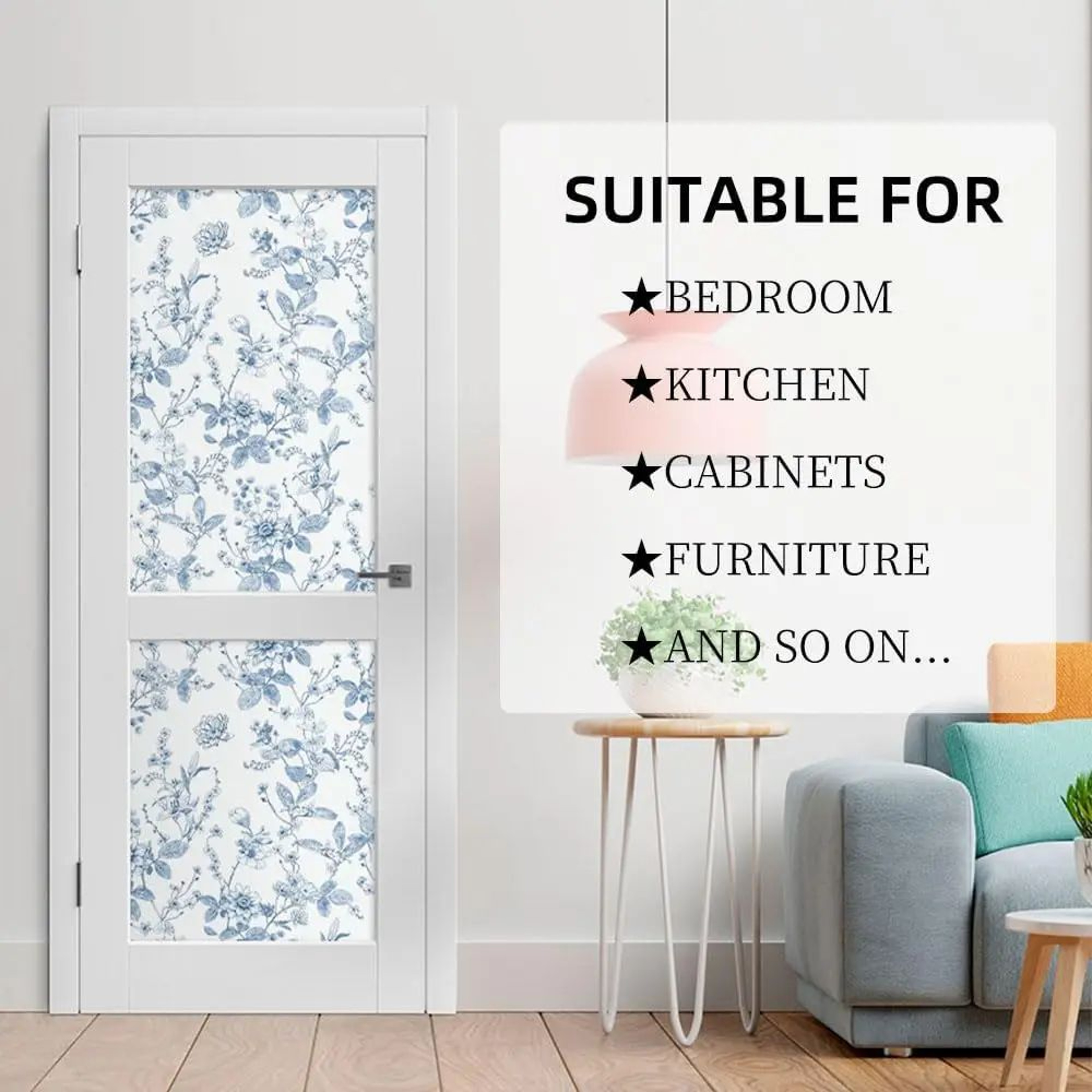 Bellevine Blue Floral Peel And Stick Wallpaper 3