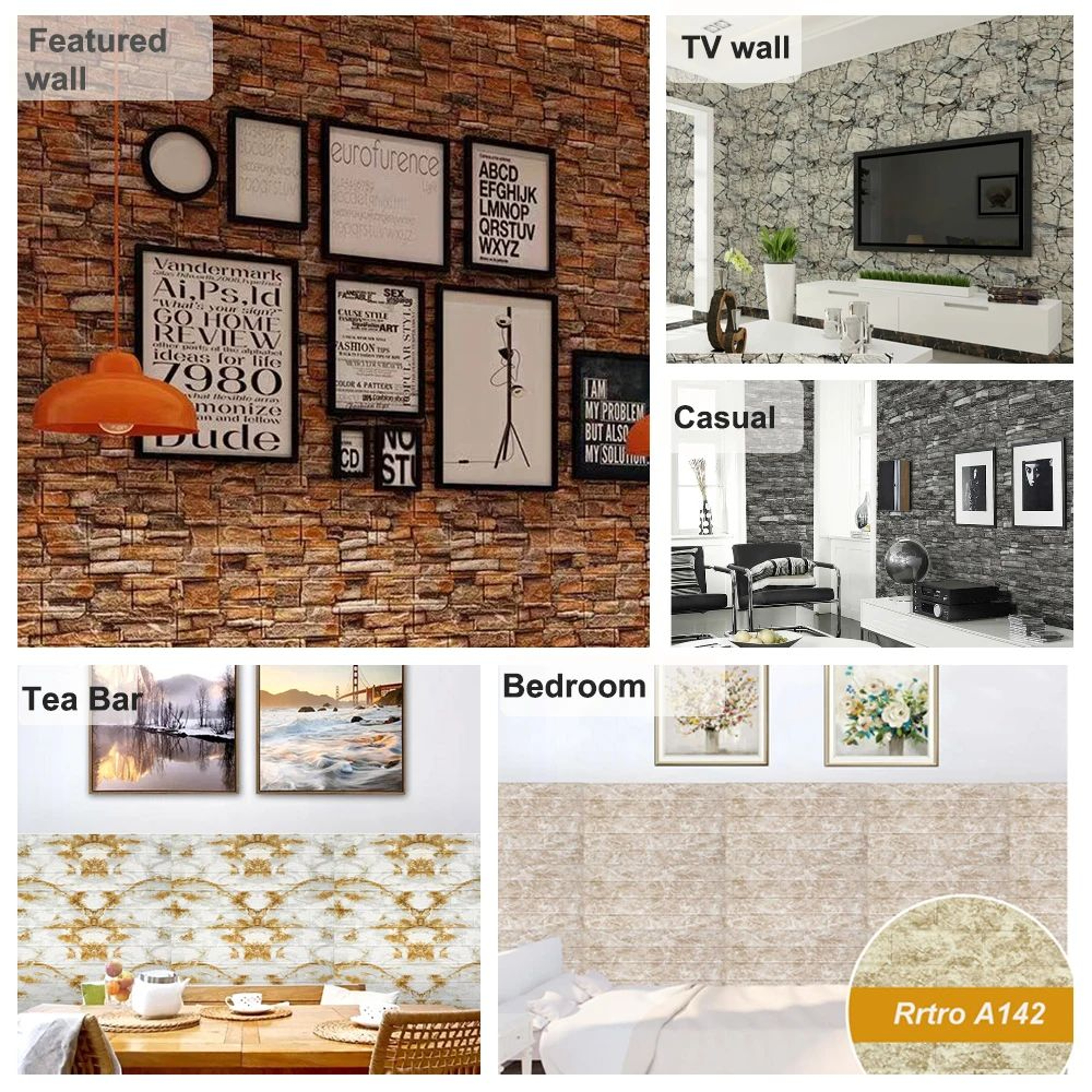 StoneHaven 3D Cobblestone Peel And Stick Wall Panels 4
