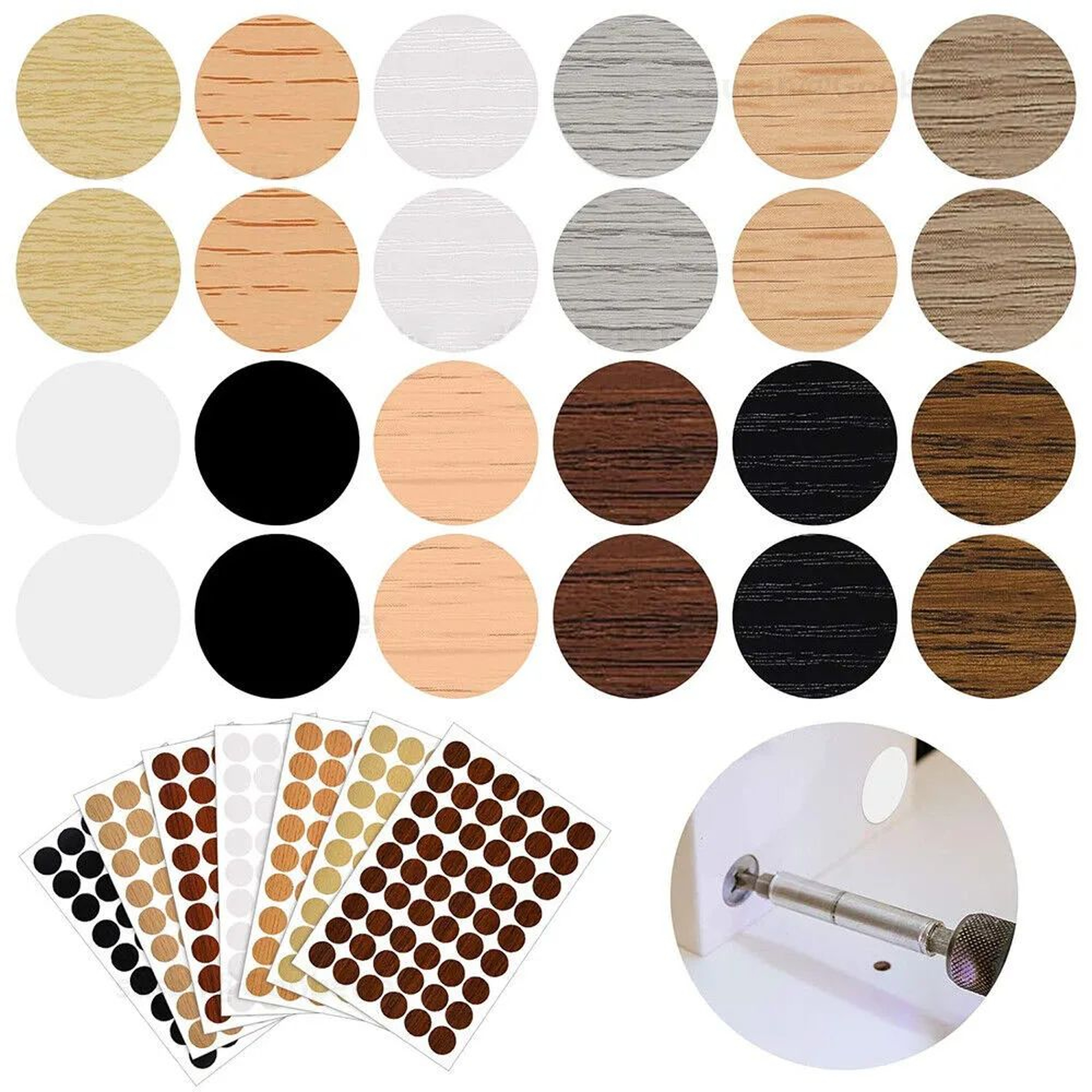 CoverEase Self Adhesive Screw Hole Cover Stickers 4