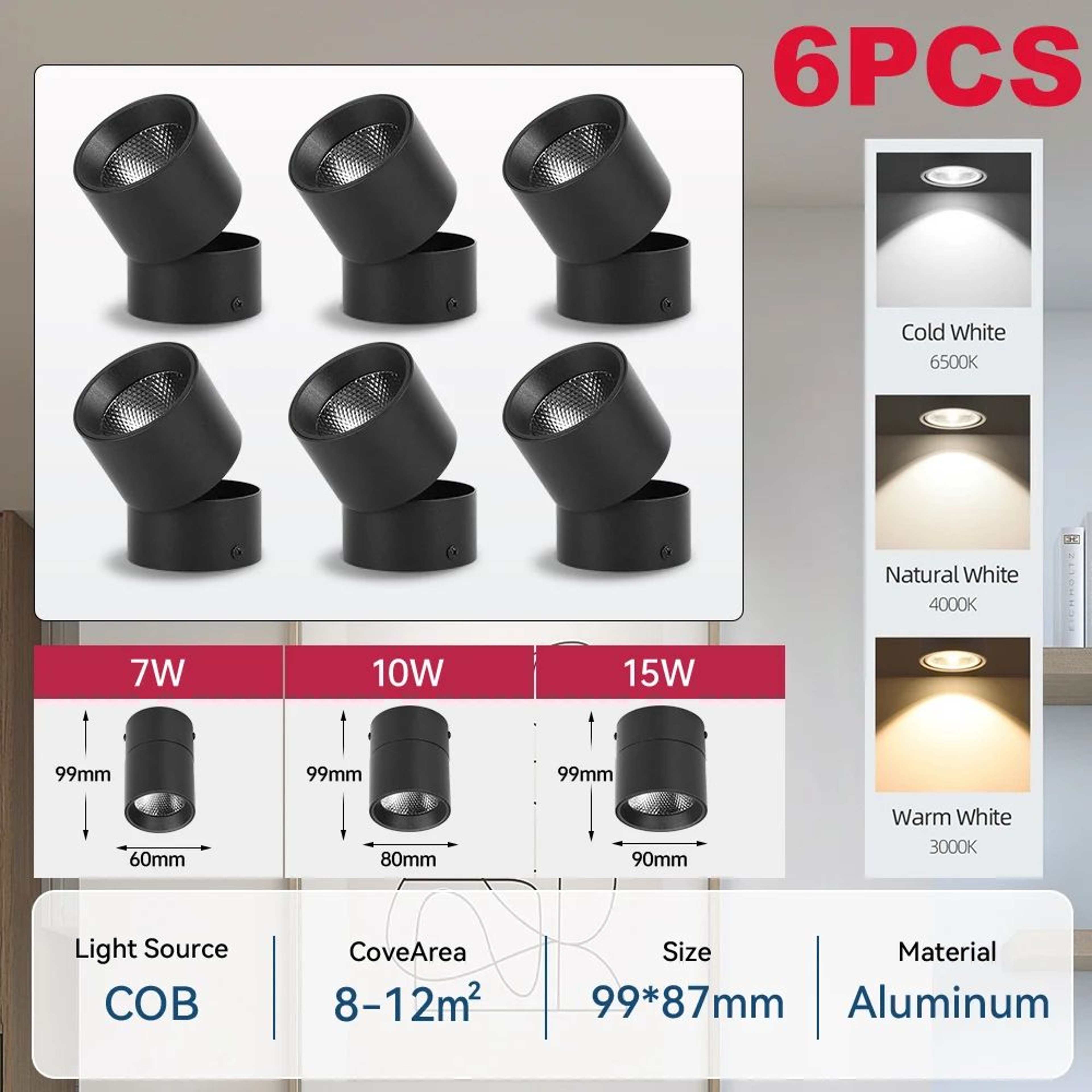 LumaSpot Modern Surface Mount LED Downlight 9