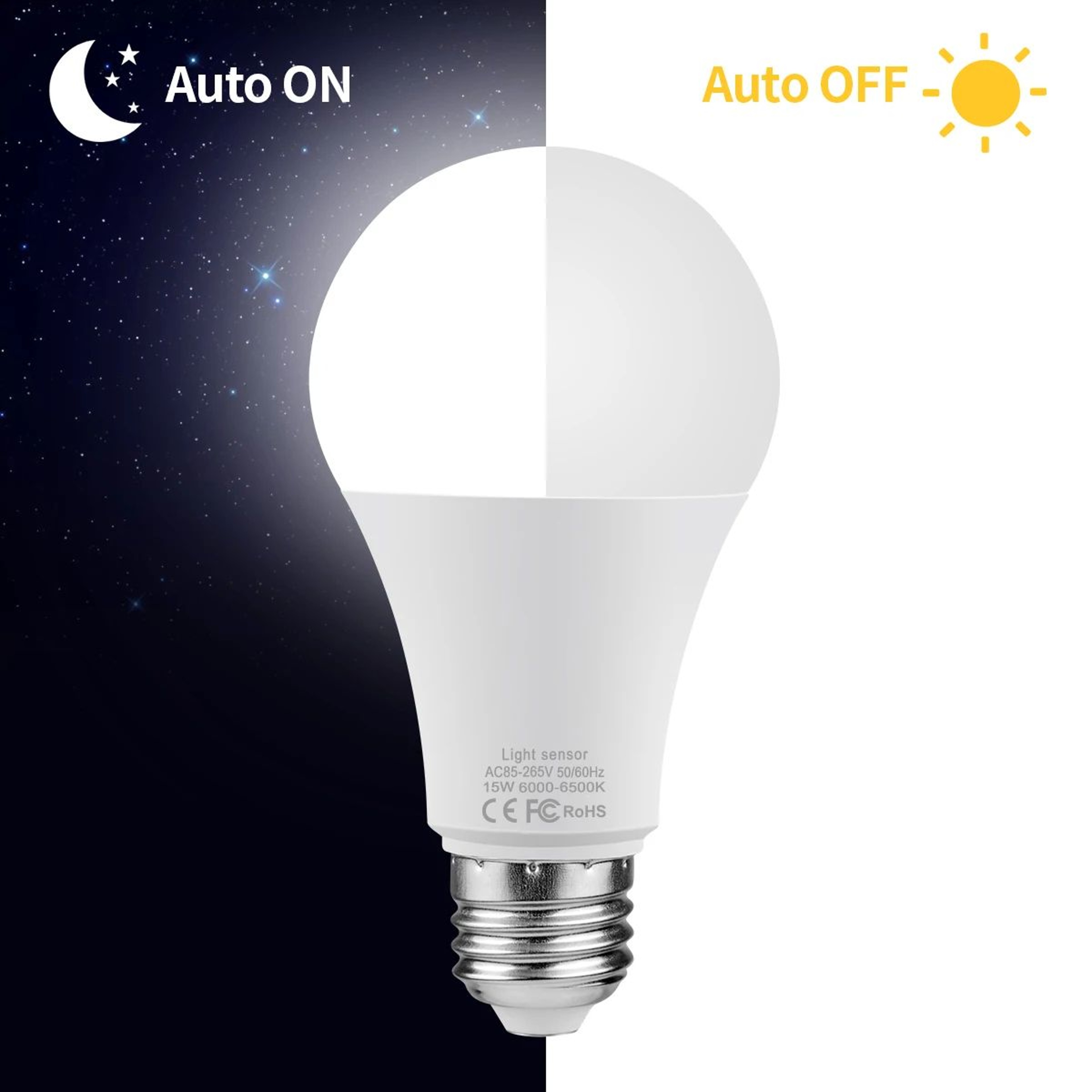 DawnGlow 15W Automatic Dusk To Dawn LED Bulb 0