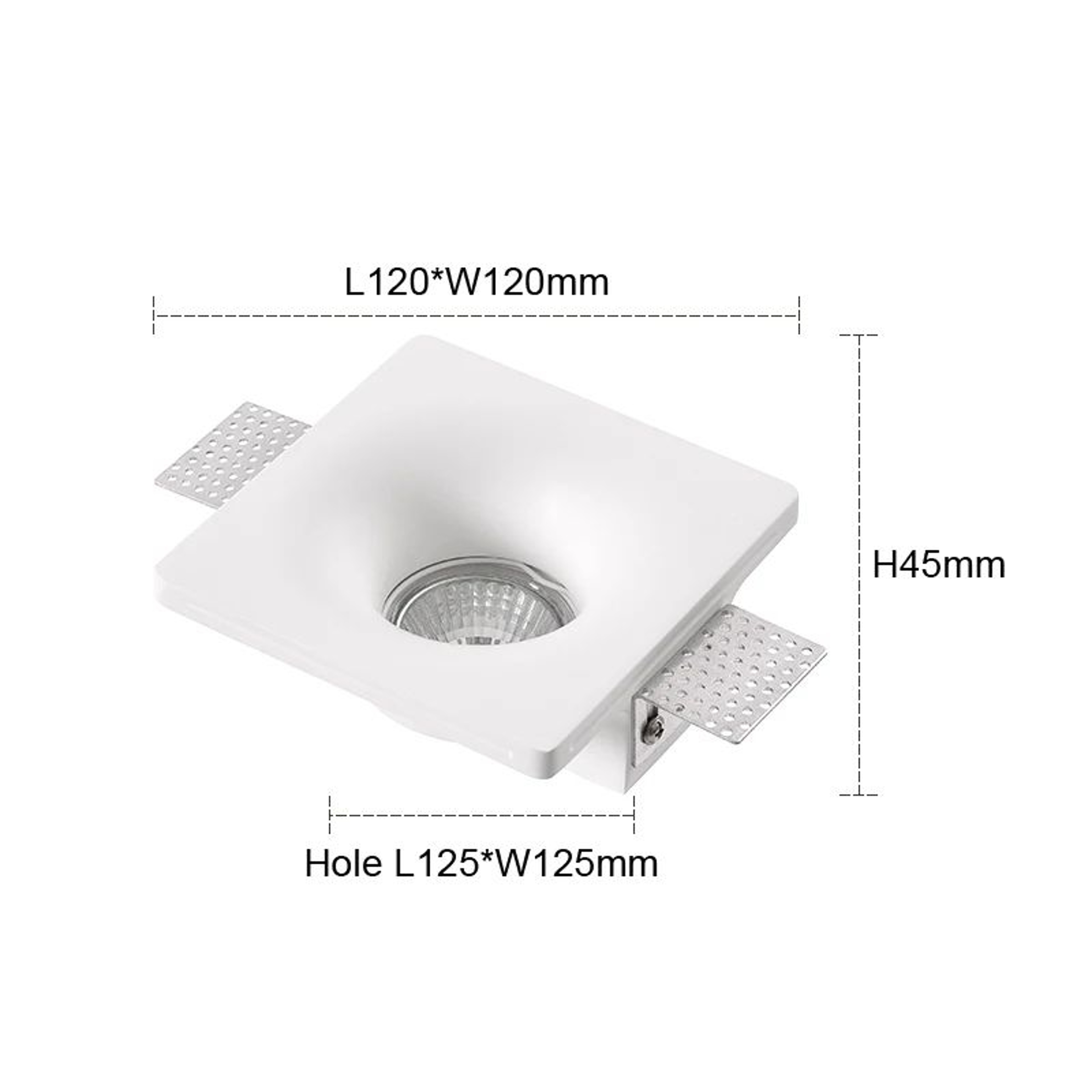 Borderless GU10 Recessed Gypsum Downlight 6