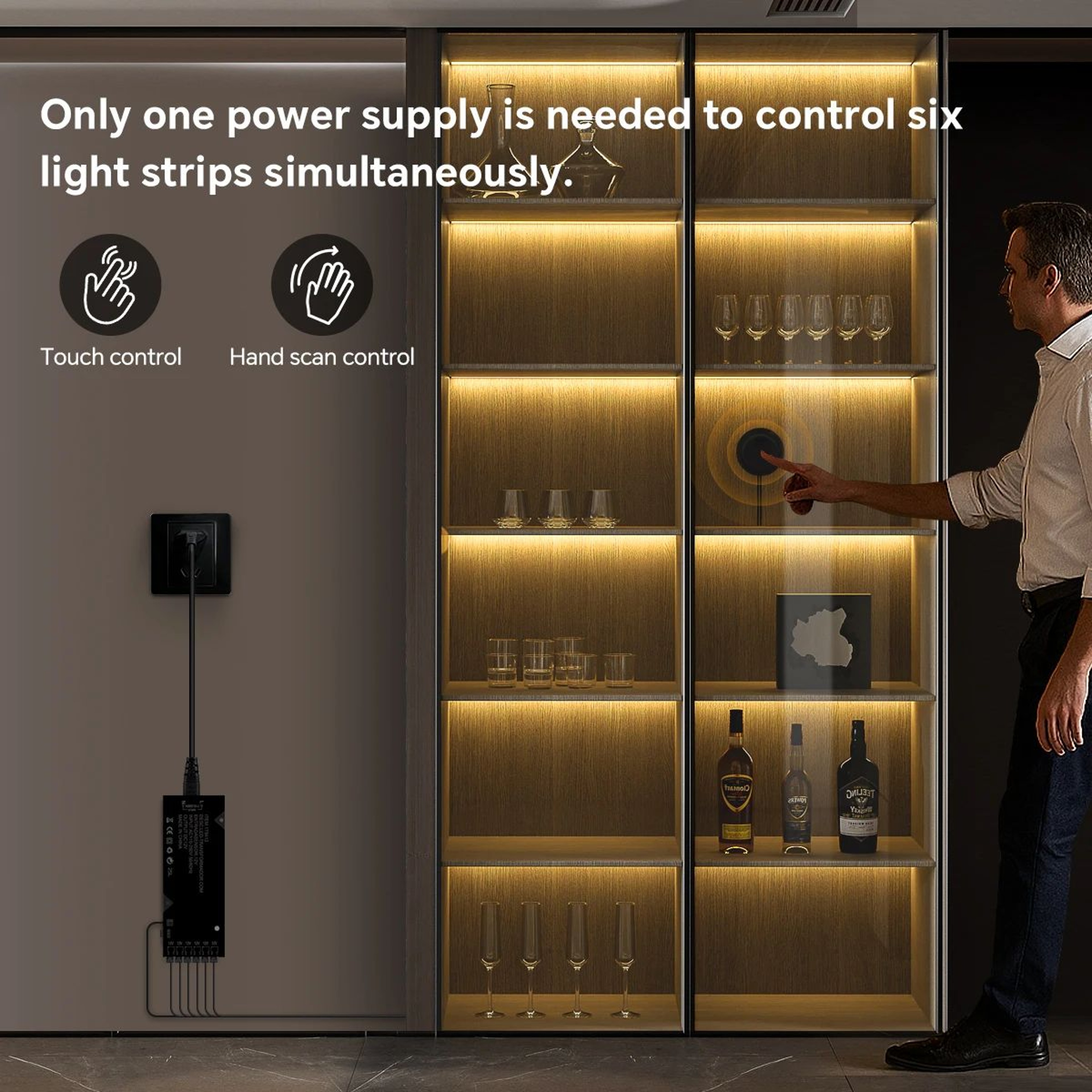 Dimmable Touch Sensor COB LED Strip Light 4