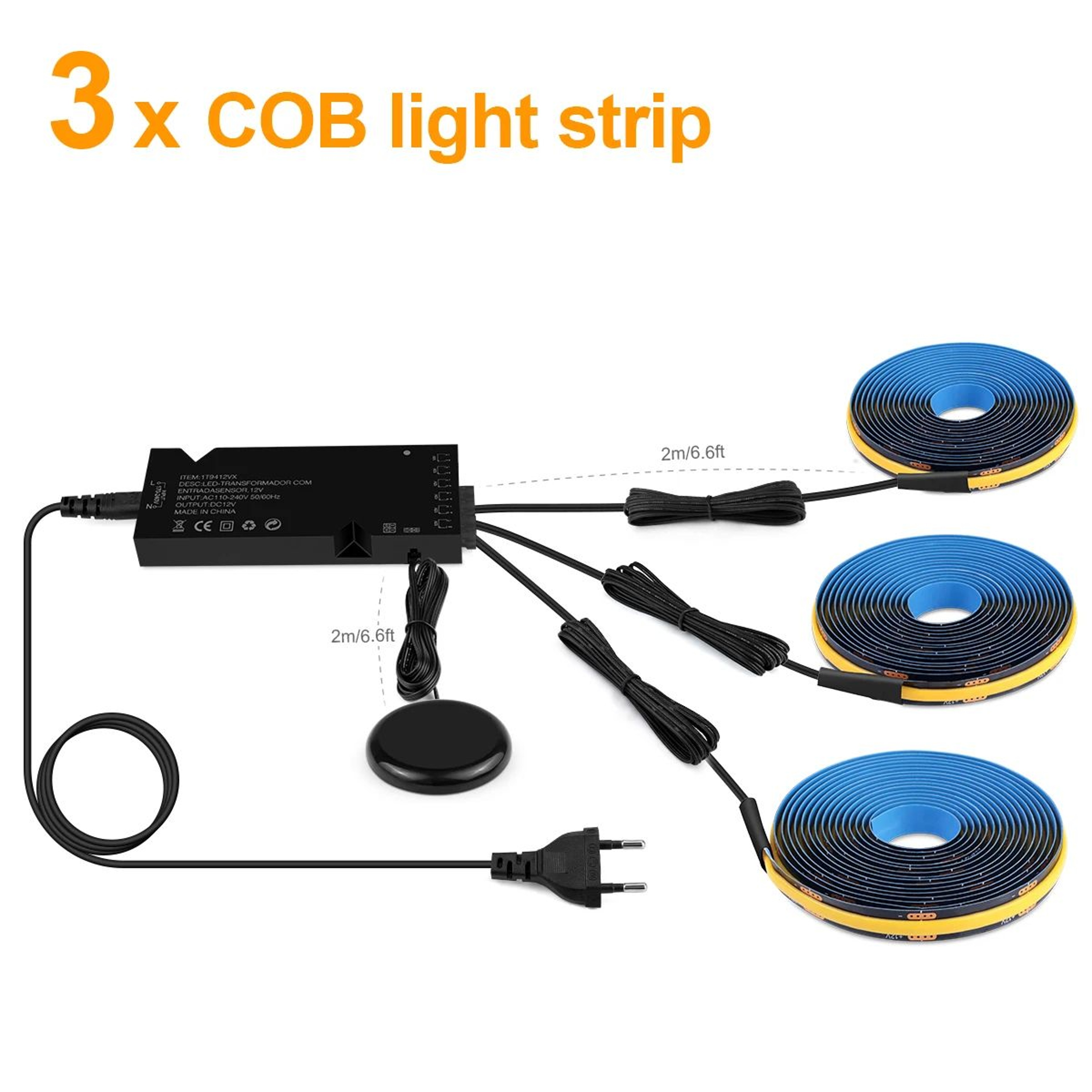 Dimmable Touch Sensor COB LED Strip Light 8