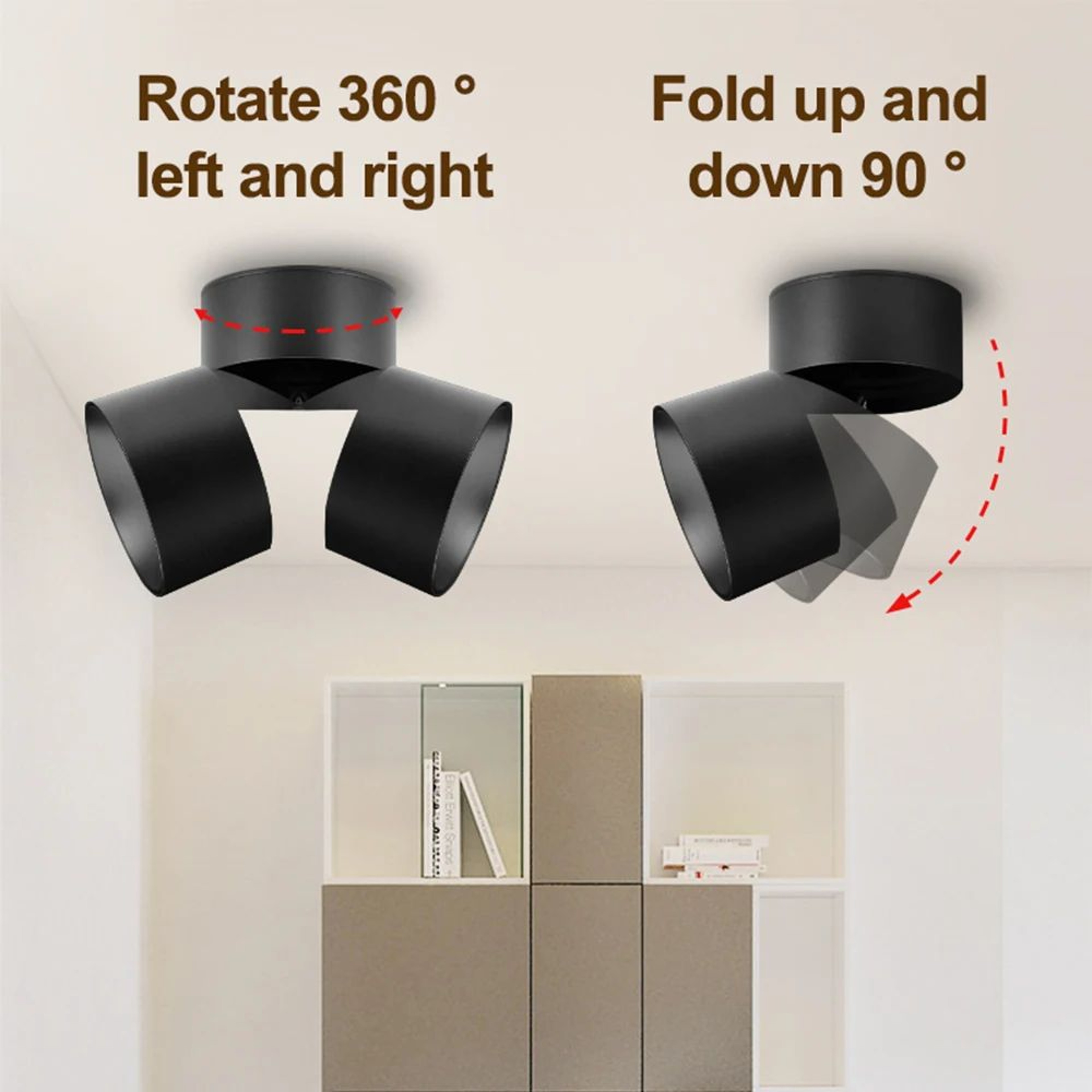 Foldable Three Color LED Ceiling Spotlight 1