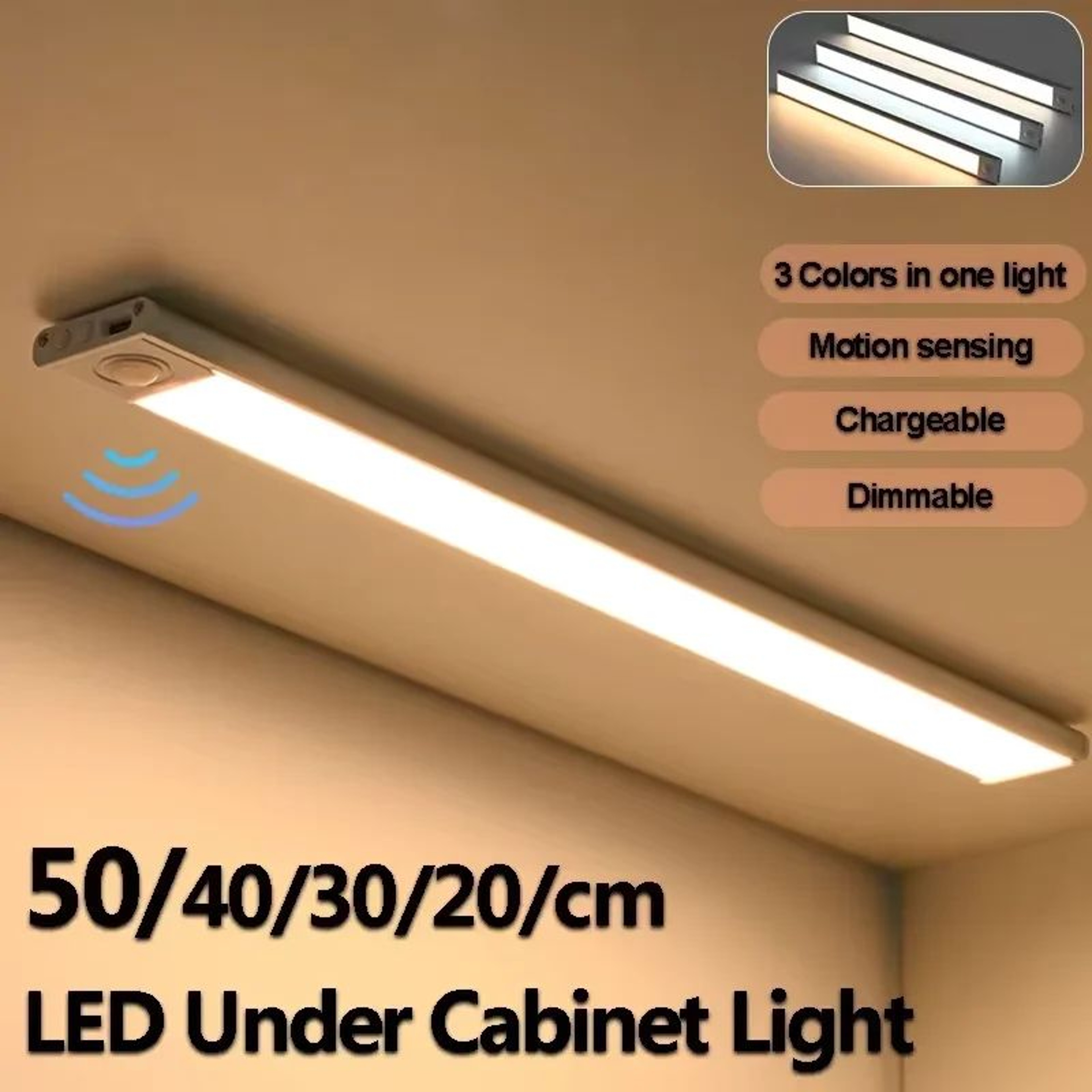 Rechargeable Motion Sensor Under Cabinet Light 0