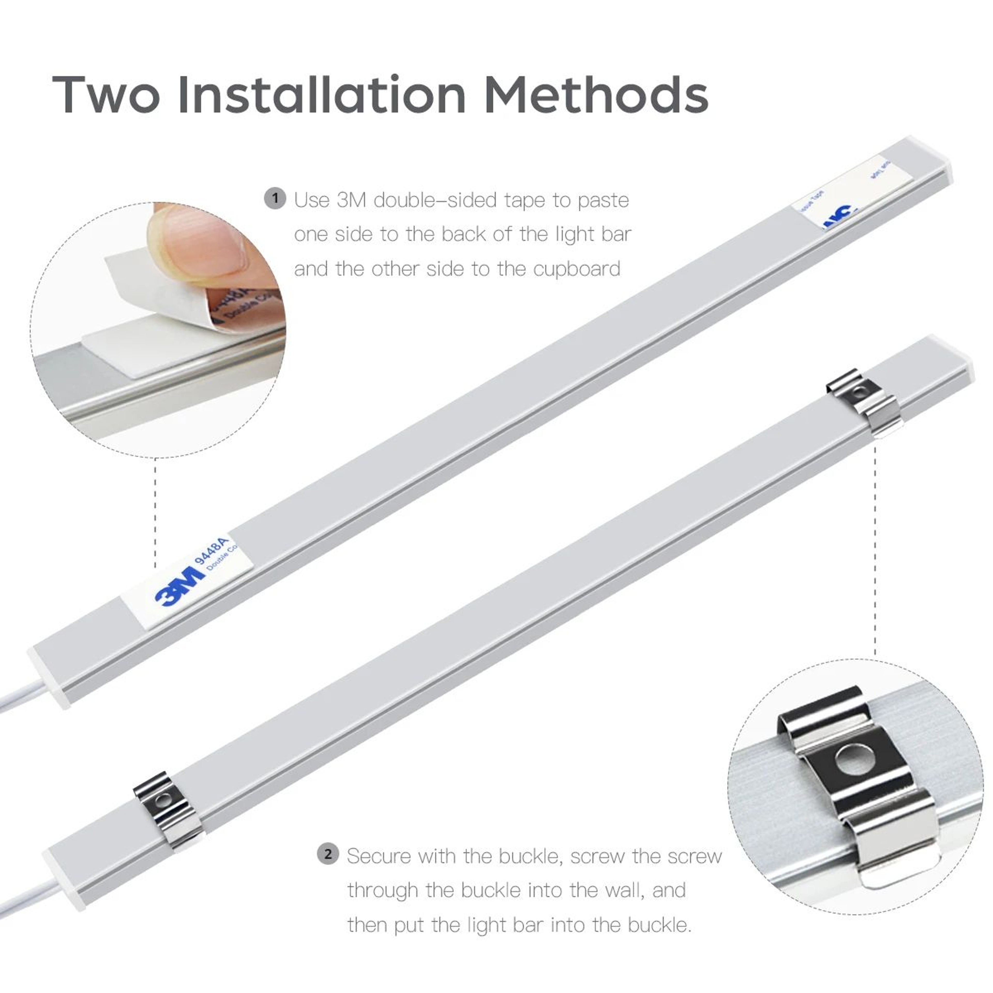 Dimmable Motion Sensor LED Under Cabinet Light 2