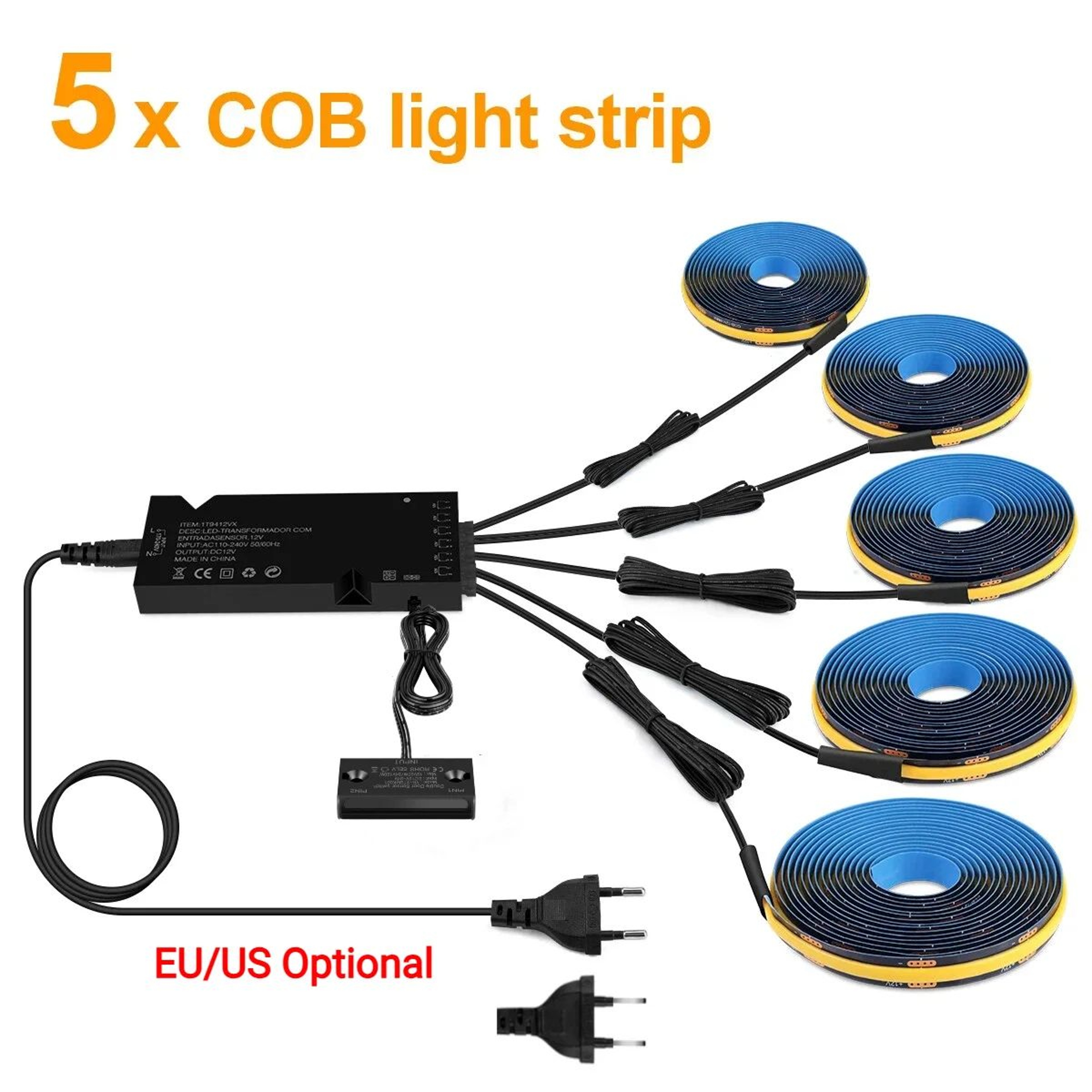Smart Door Sensor COB LED Cabinet Light Set 10