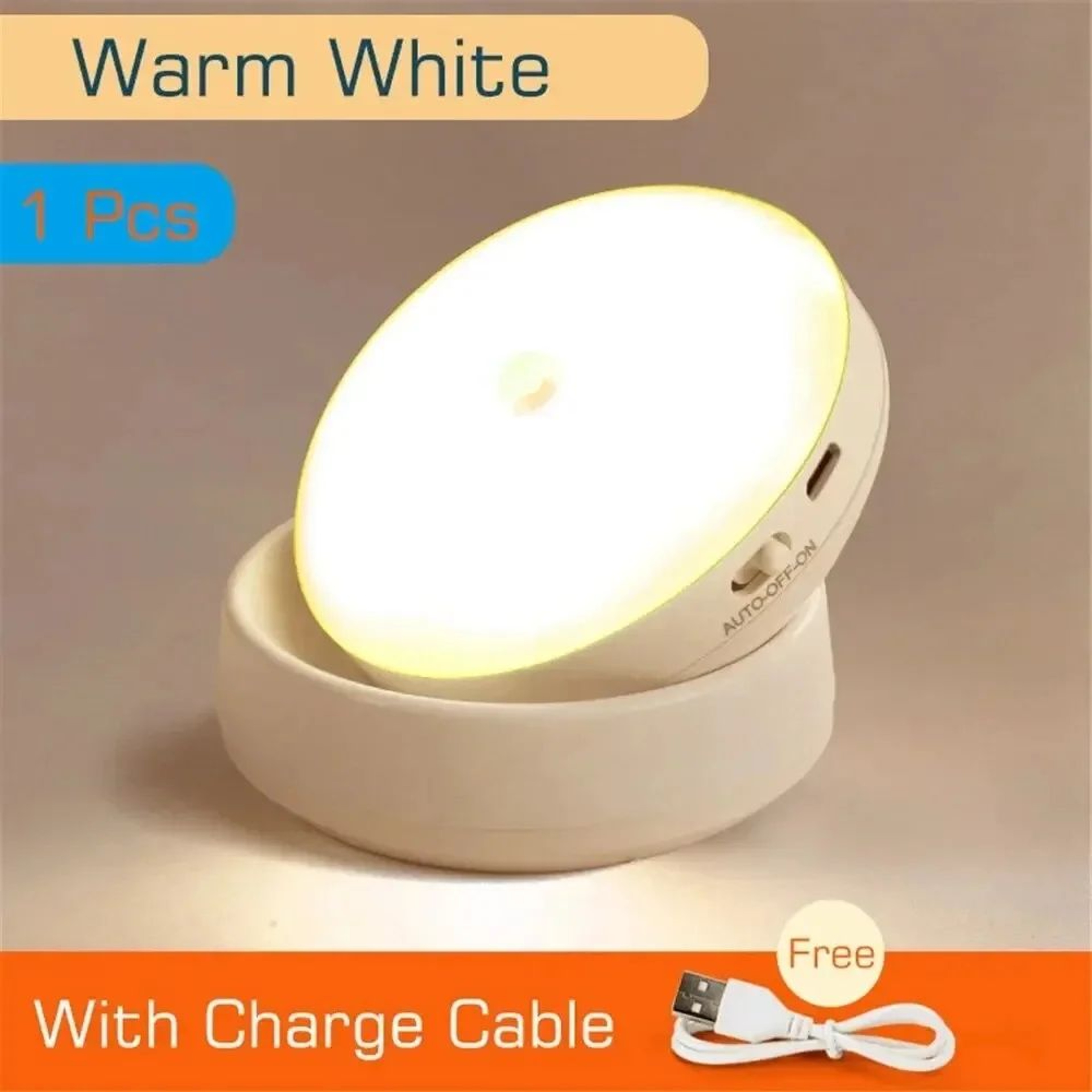Rechargeable 360 Rotating Motion Sensor Night Light 7